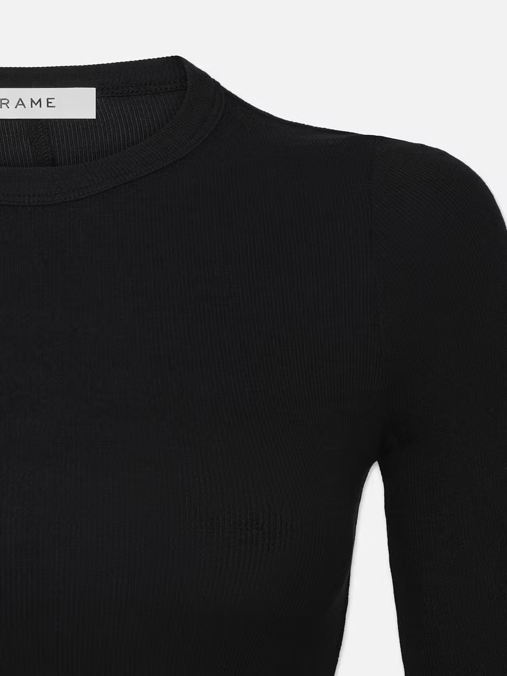 Long Sleeve Rib Crew - Frame - Danali - WW23JKT006-BLK-XS