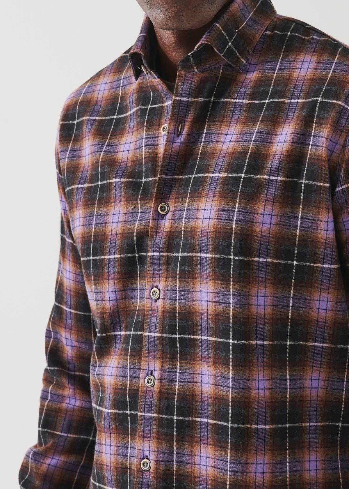 Melange Check Shirt - Patrick Assaraf - Danali - P4212W79W-033-M