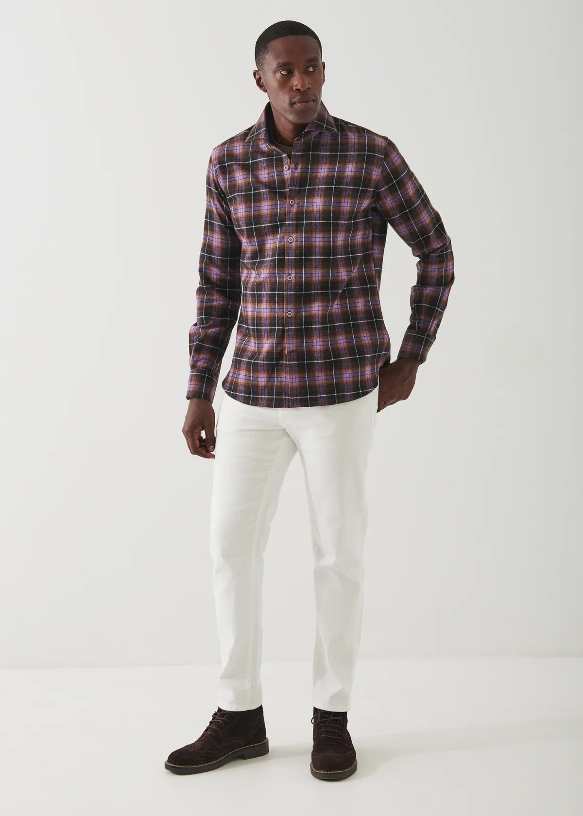 Melange Check Shirt - Patrick Assaraf - Danali - P4212W79W-033-M