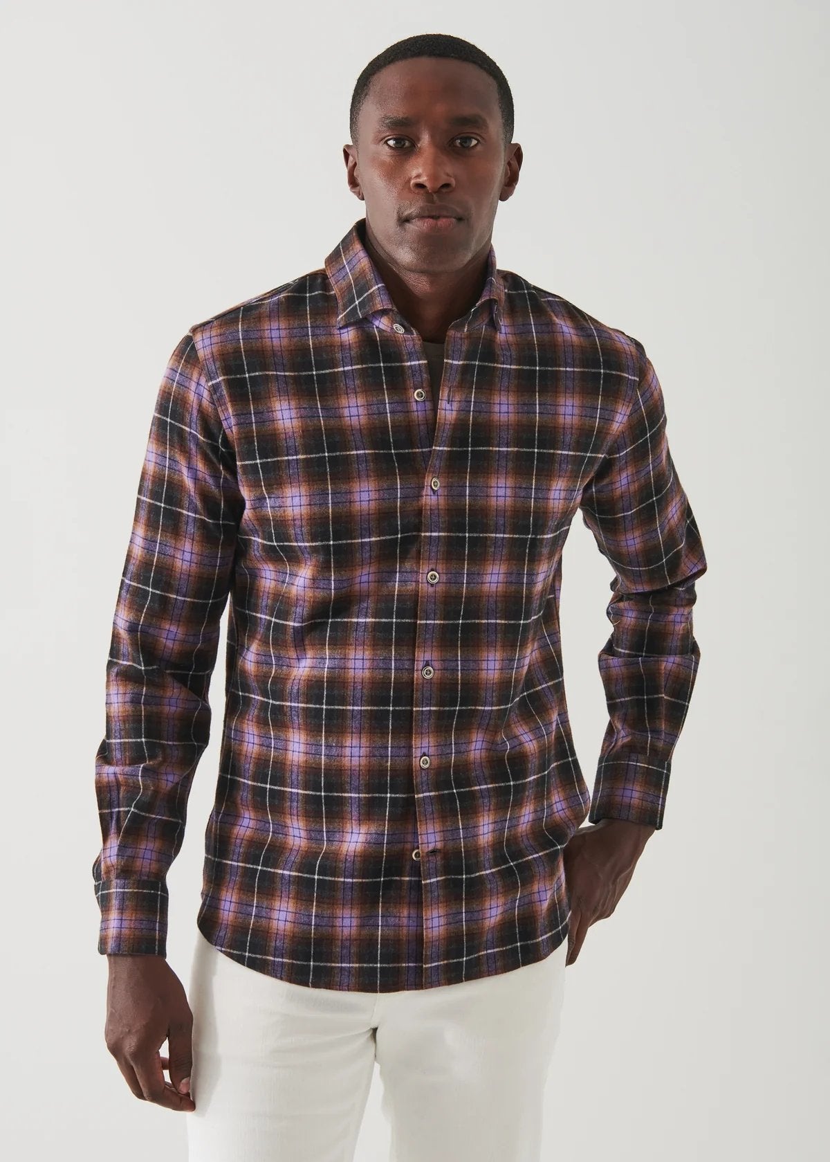 Melange Check Shirt - Patrick Assaraf - Danali - P4212W79W-033-M