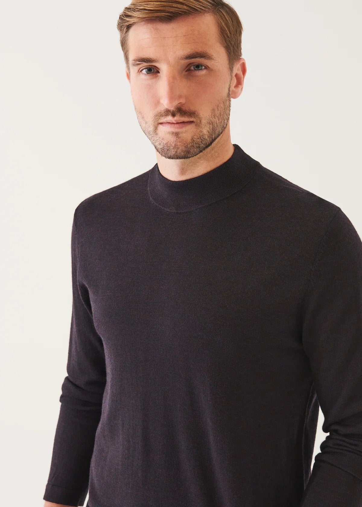 Merino Mock Sweater - Patrick Assaraf - Danali - P114K02-BlackCurrant-M
