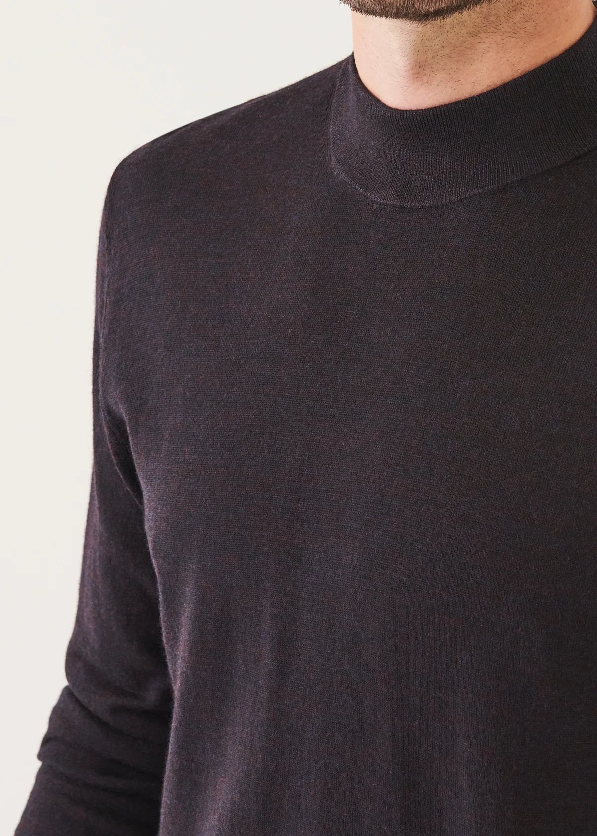 Merino Mock Sweater - Patrick Assaraf - Danali - P114K02-BlackCurrant-M