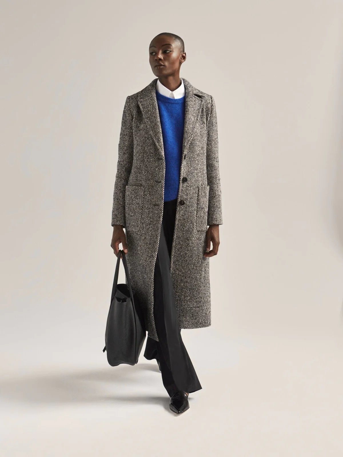 Milt Coat - Judith & Charles - Danali - 599-8202-Black/OffWhite-4