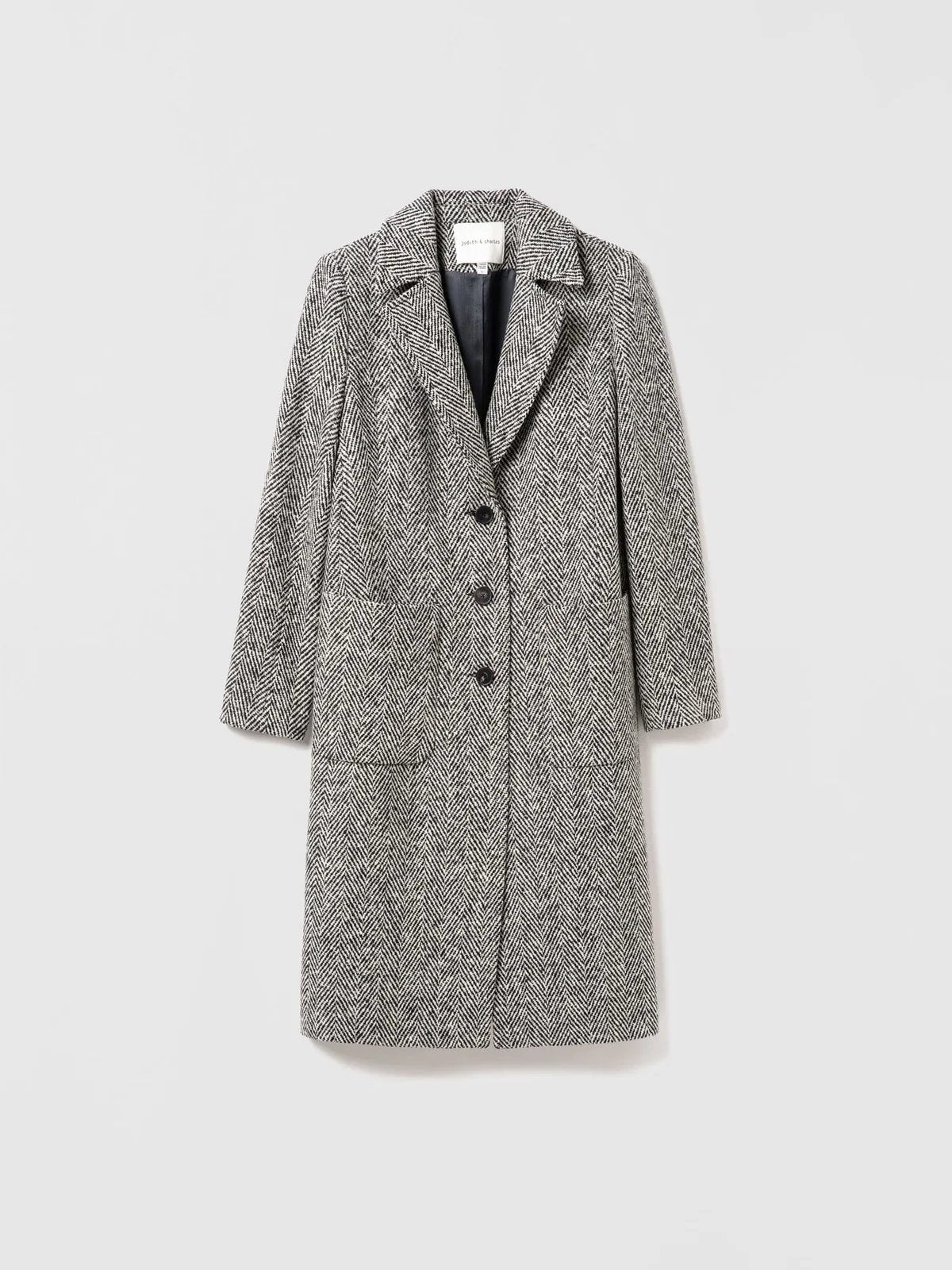 Milt Coat - Judith & Charles - Danali - 599-8202-Black/OffWhite-4