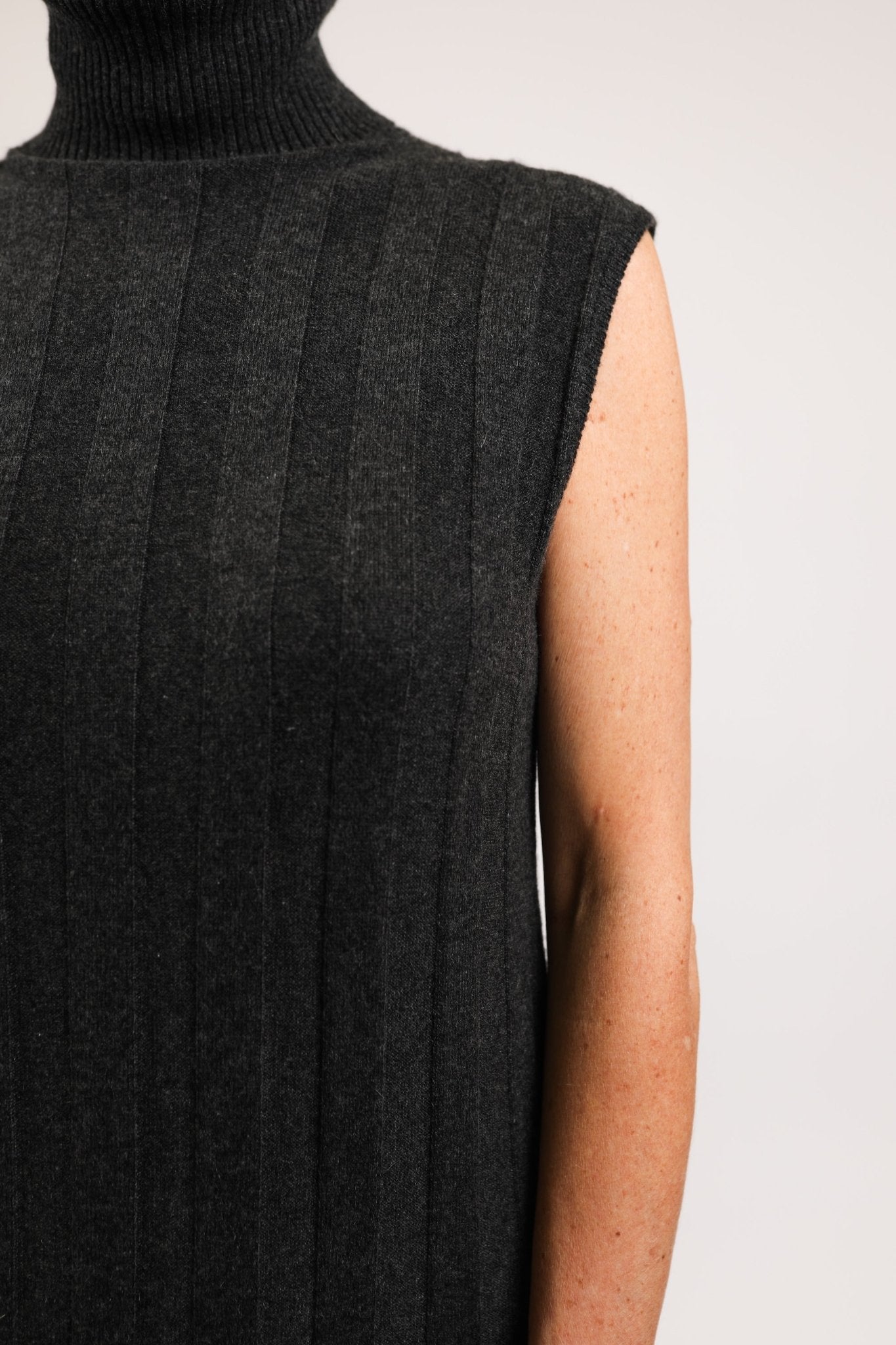 Panel Rib Maxi Turtleneck Dress - Autumn Cashmere - Danali - R13535-Pepper-XS