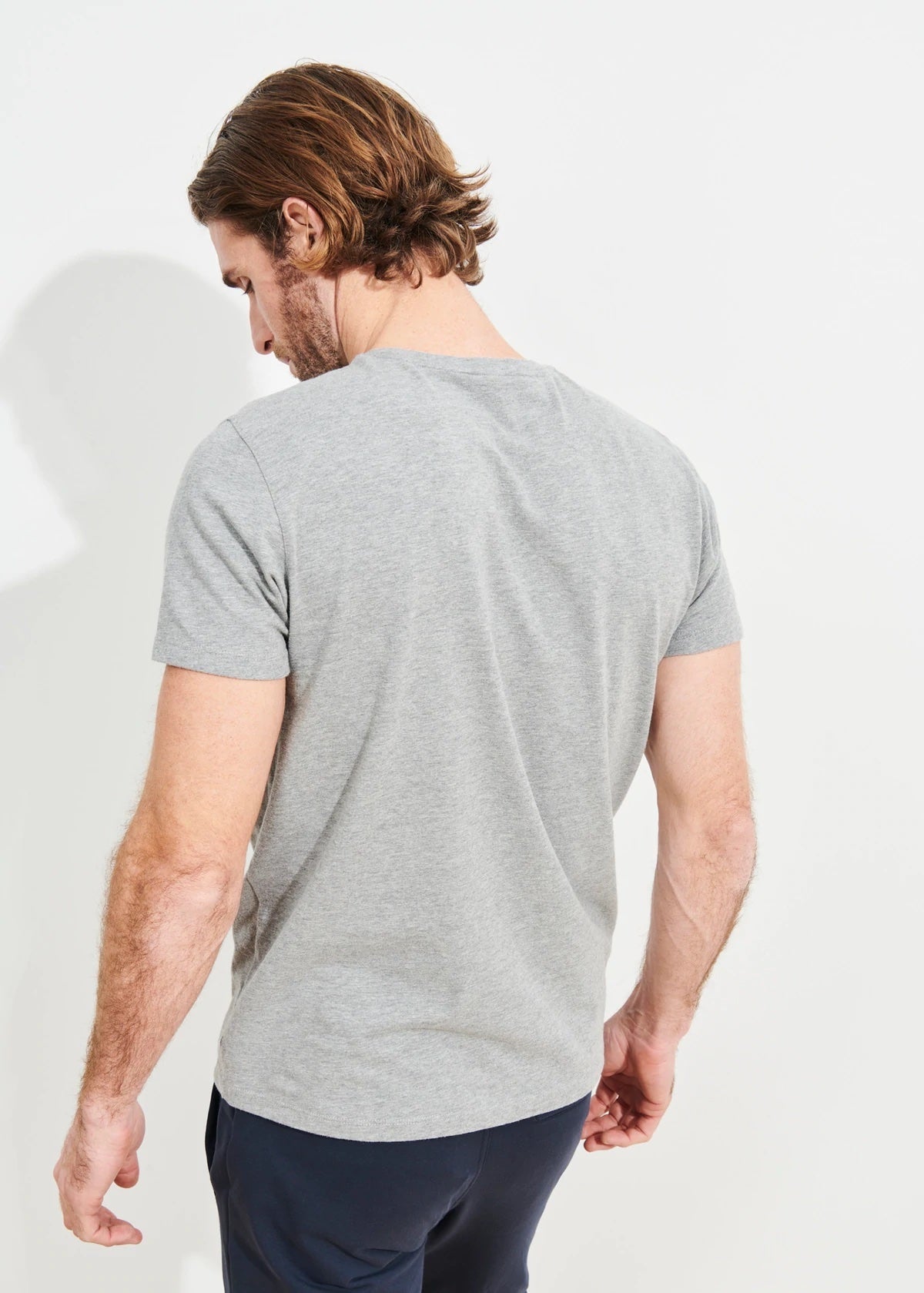 Pima Cotton Crew Tee - Patrick Assaraf - Danali - 99A08CB-MistMelange-S