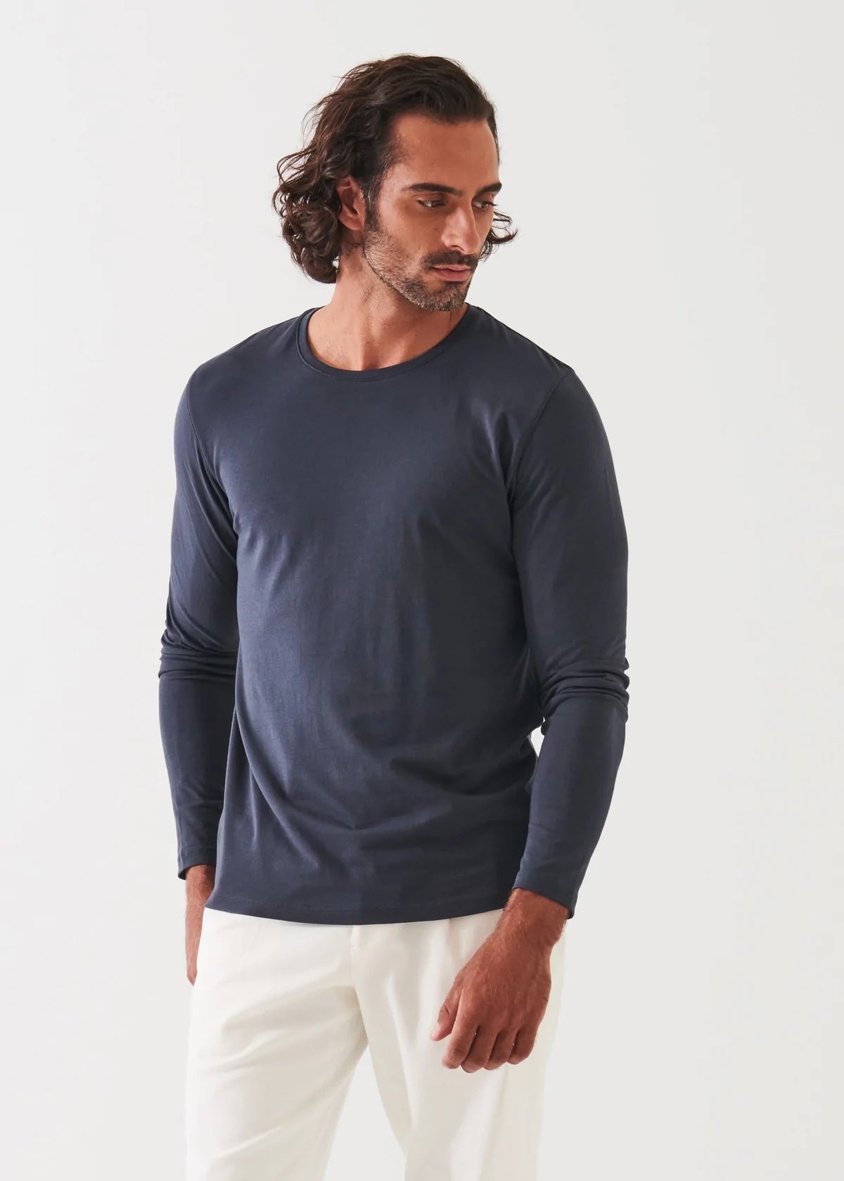 Pima Cotton Long Sleeve T-Shirt - Patrick Assaraf - Danali - 99A08CL-088-M