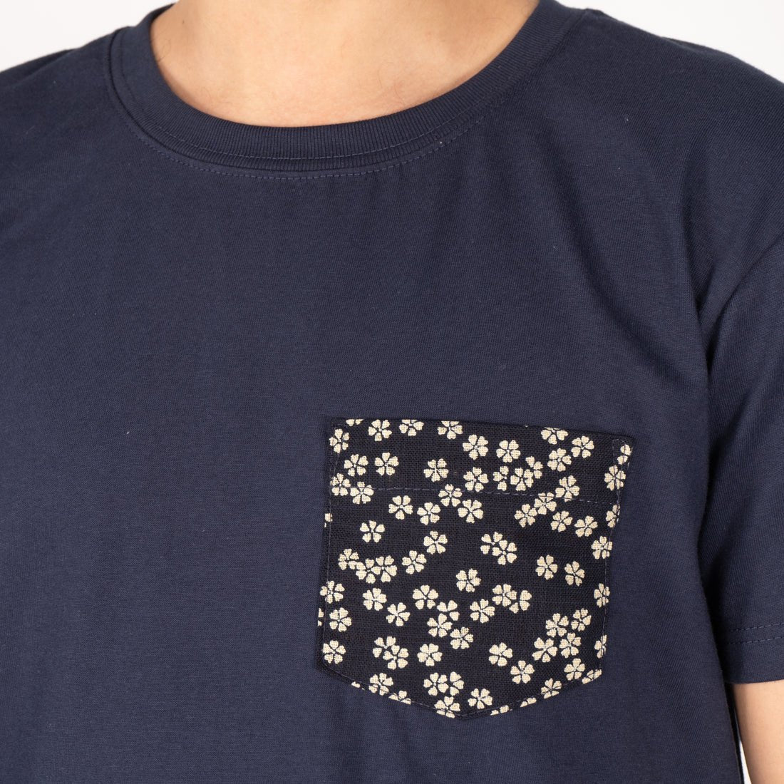 Pocket Tee - Navy + Kimono Flowers - Naked & Famous Denim - Danali - N03883020-S