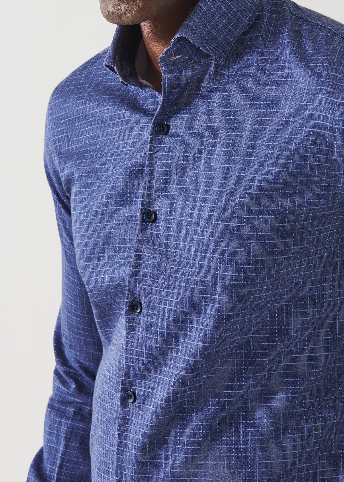 Printed Micro Check Shirt - Patrick Assaraf - Danali - P4205W79W-417-M