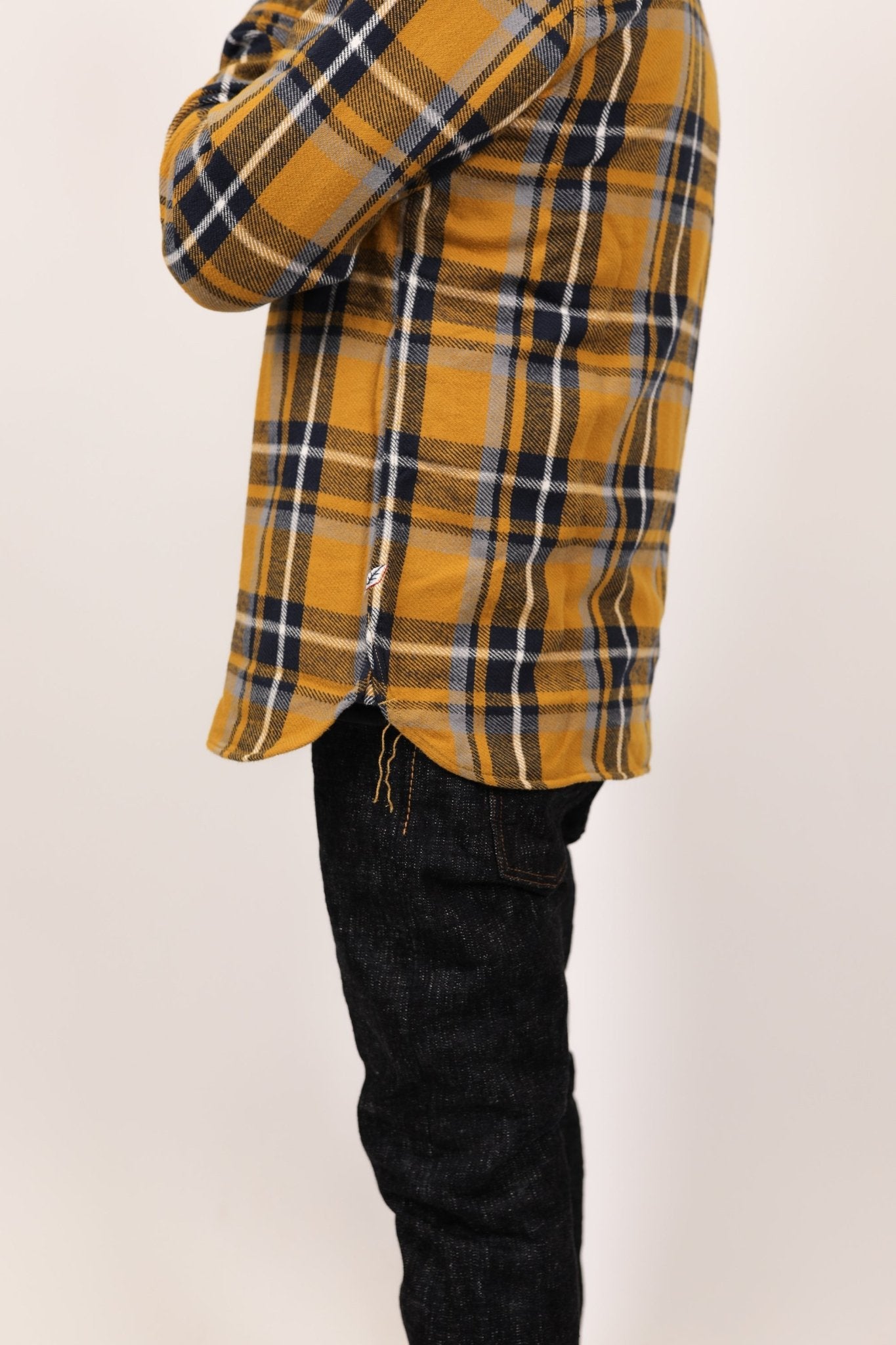 Raised Surface Check Shirt - Pure Blue Japan - Danali - 2222-Ca-Camel-3