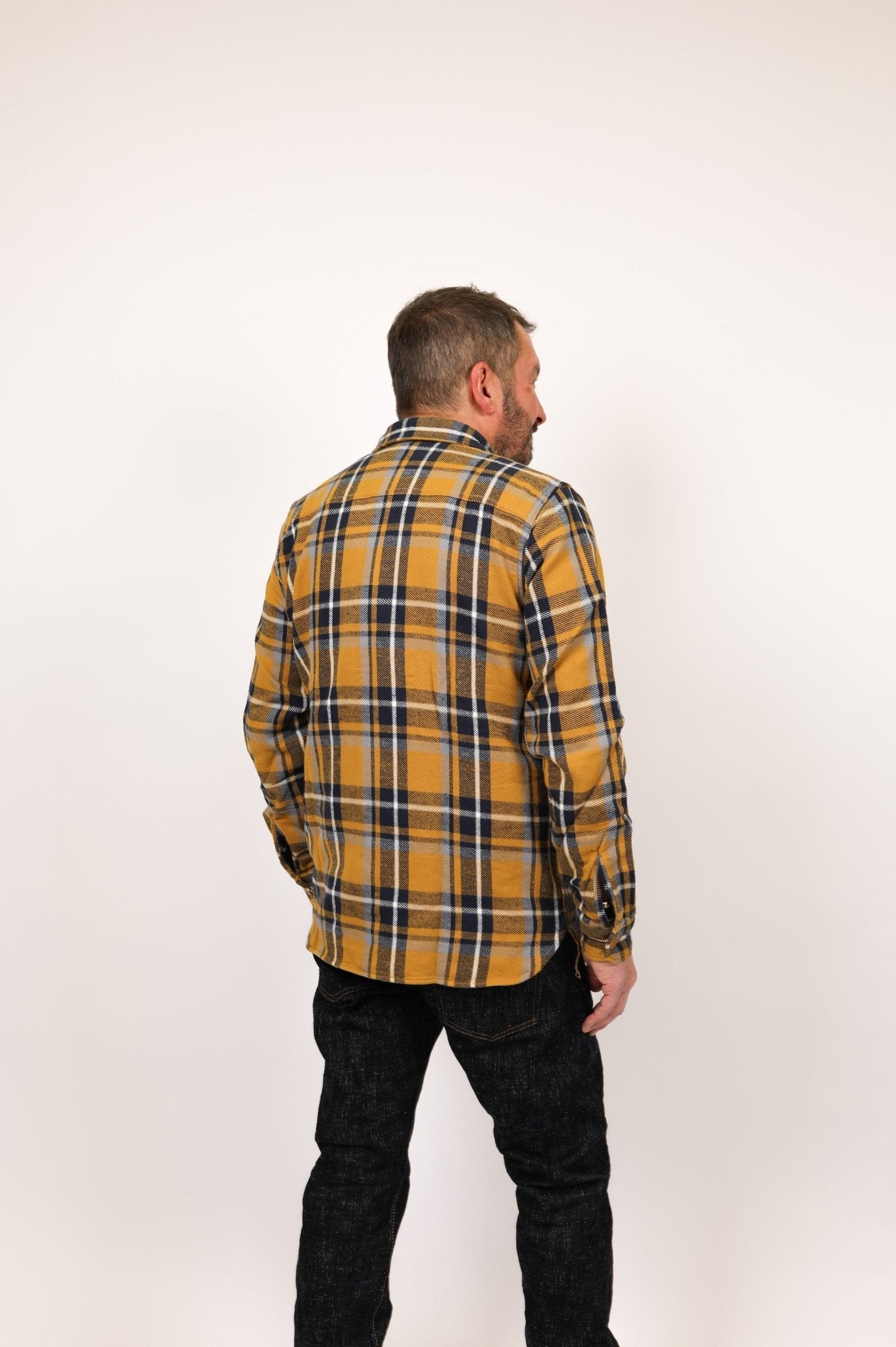 Raised Surface Check Shirt - Pure Blue Japan - Danali - 2222-Ca-Camel-3