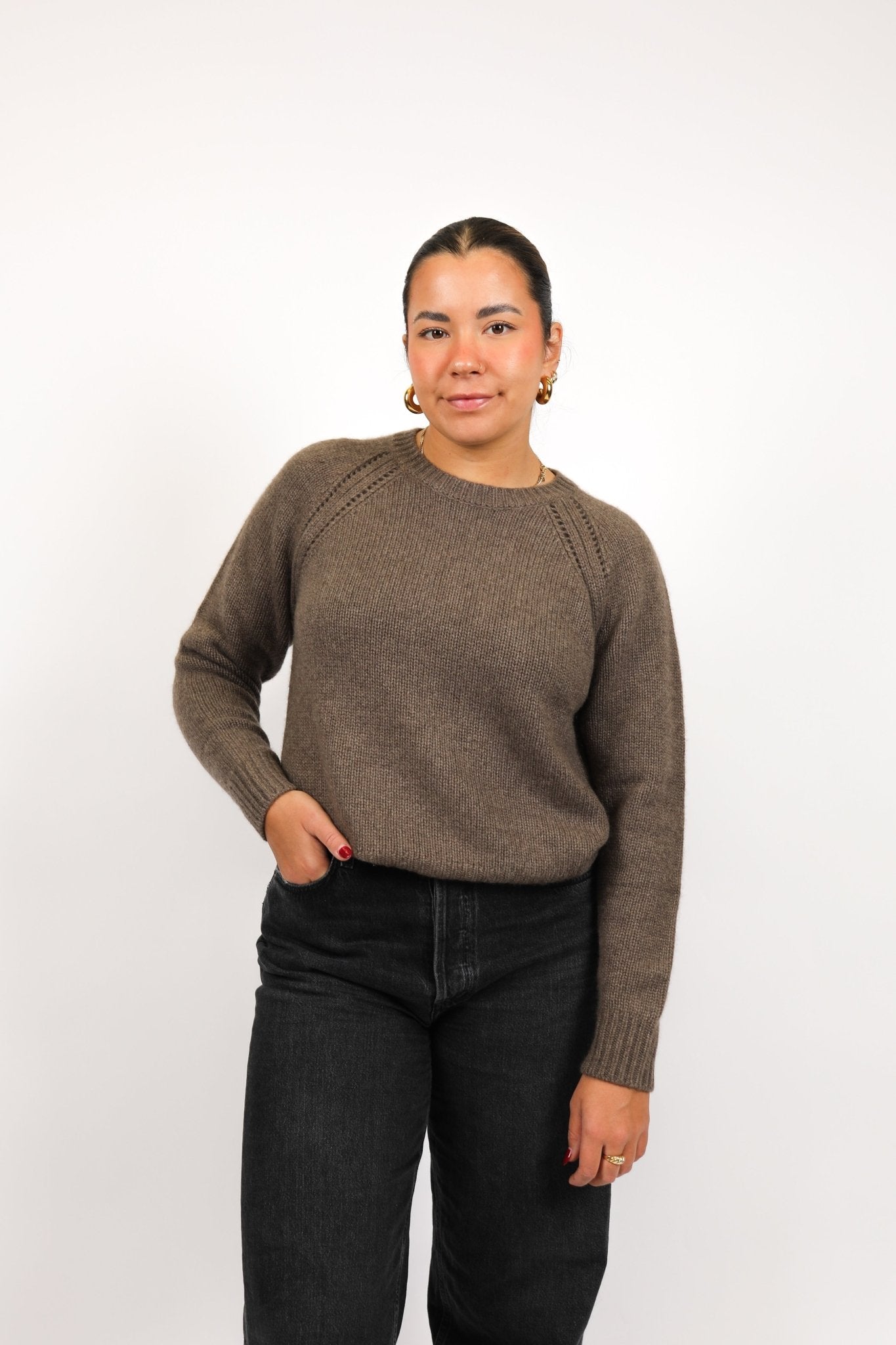 Relaxed Open Raglan Crew - Autumn Cashmere - Danali - RH13446-Driftwood-XS