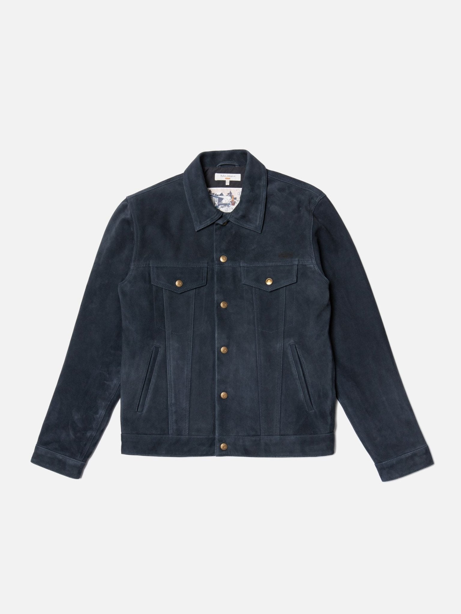 Robby Nubuck Jacket - Nudie Jeans - Danali - 160872-Navy-M