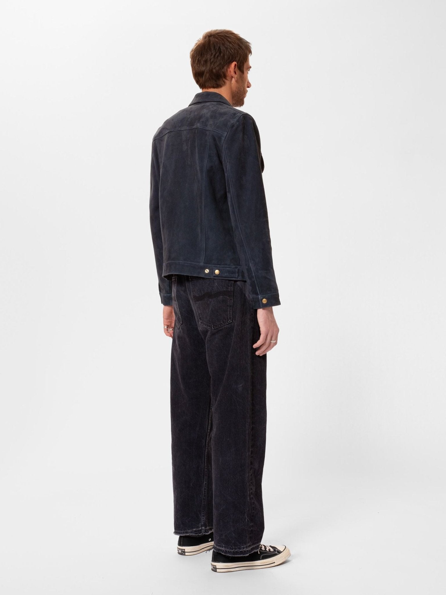 Robby Nubuck Jacket - Nudie Jeans - Danali - 160872-Navy-M