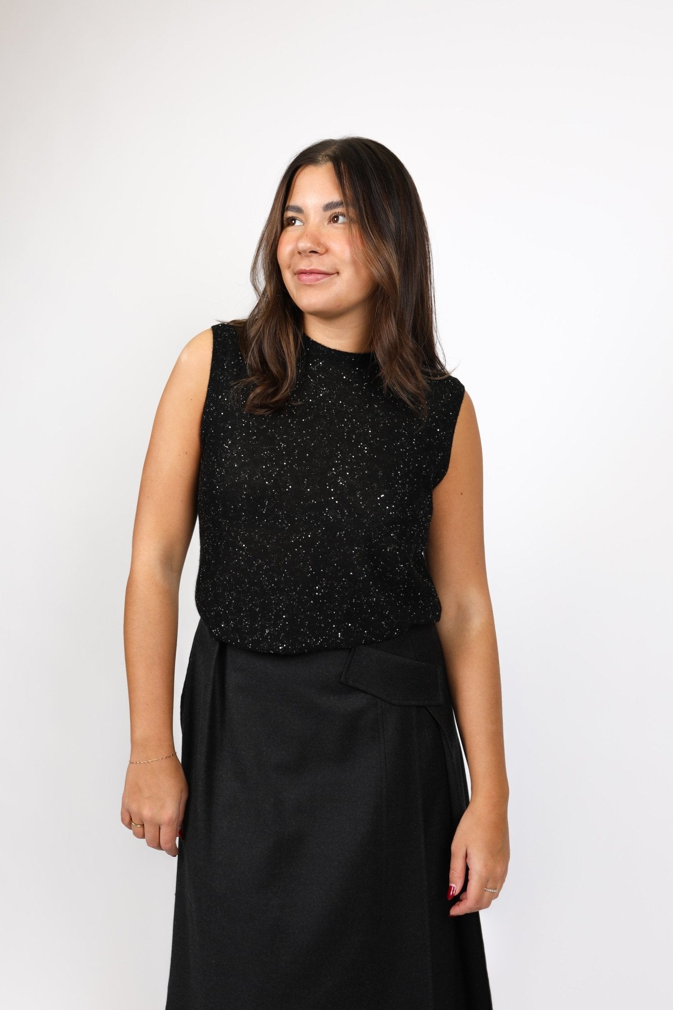 Sequin Blouson Muscle Tee - Autumn Cashmere - Danali - RSV12825-Cosmos-XS