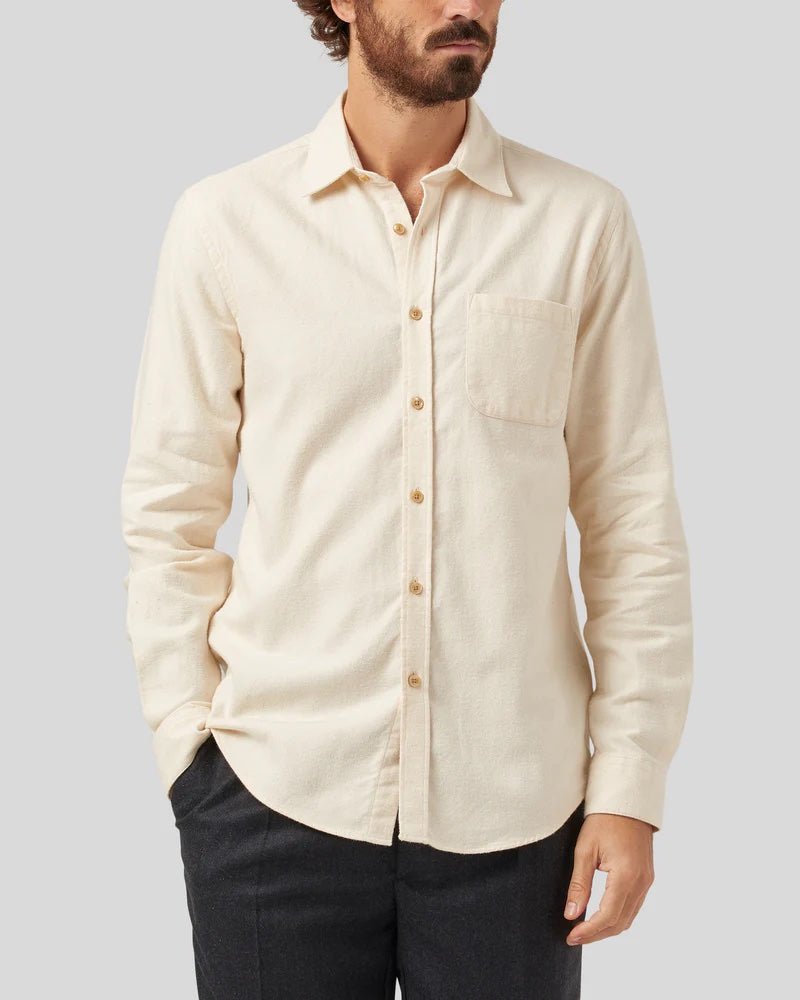 Teca Shirt - Portuguese Flannel - Danali - TECA-ECRU-XS