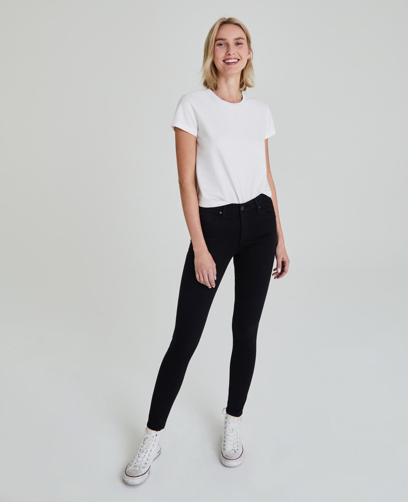 Farrah Mid Rise Skinny Jean - Black - AG Jeans Canada - Danali
