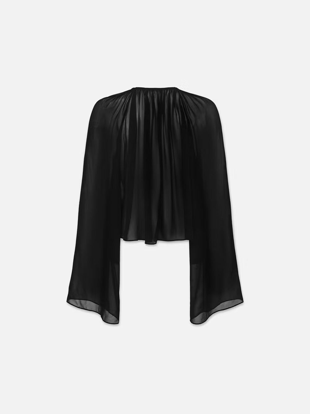 V-Neck Shirred Blouse - Frame - Danali - WW23WBL011-BLK-XS
