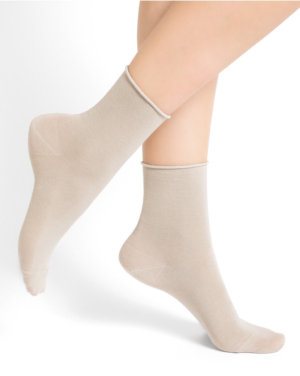 Velvet Cotton Ankle Socks - Bleuforet - Danali - 6593-Sahara