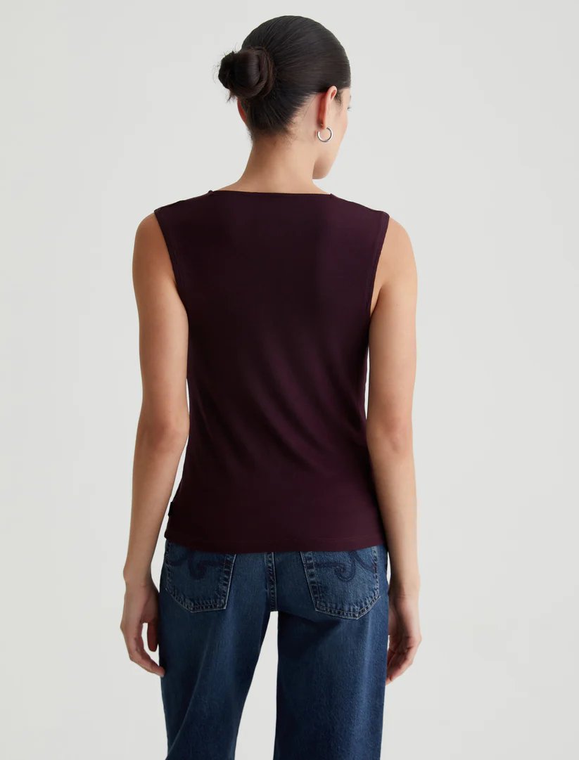 Vibia Cowl Neck Top - AG Jeans - Danali - TTR71398-POIR-XS