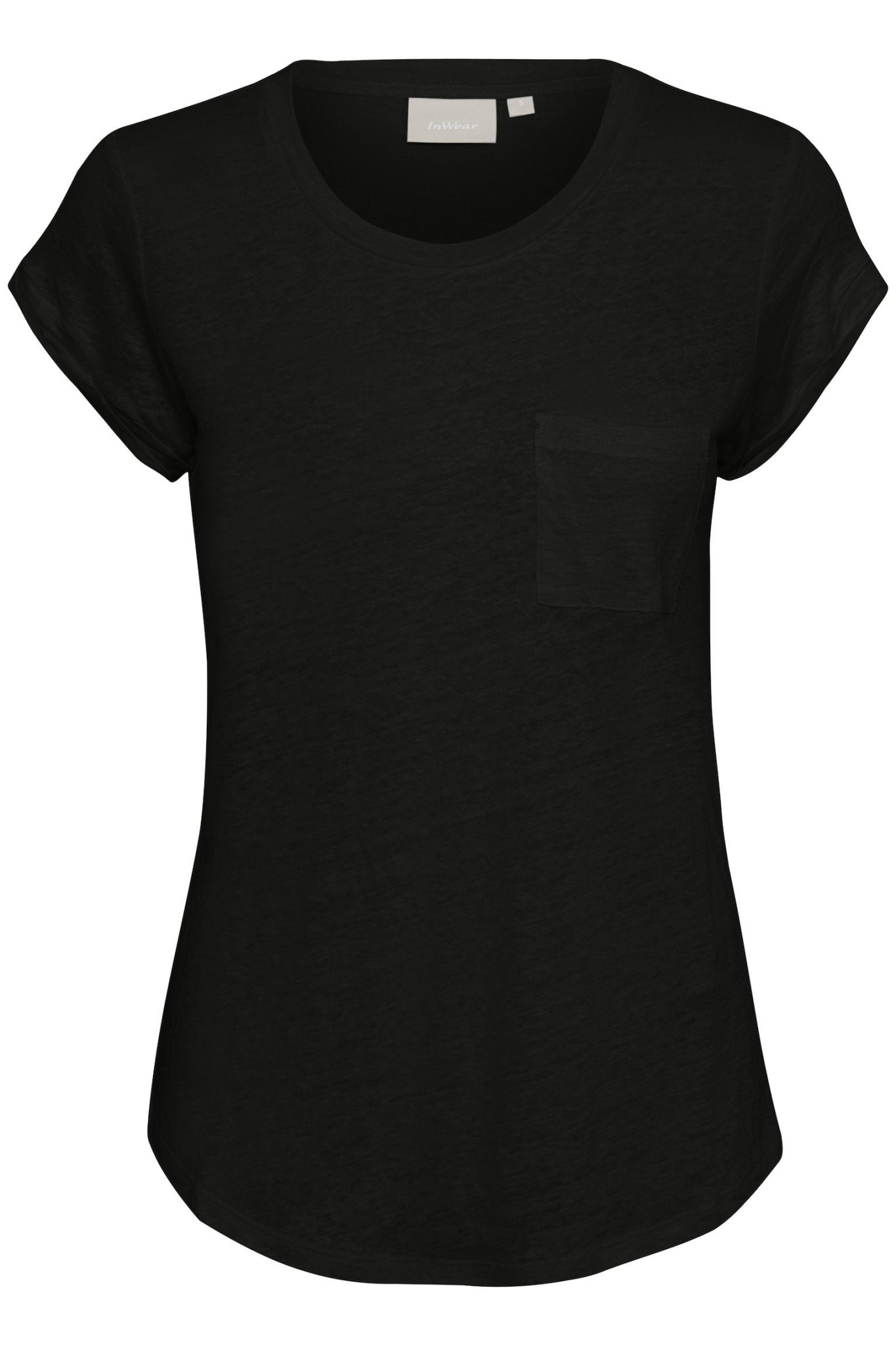 Vuzima Linen T-Shirt - InWear - Danali - 30100271-Black-L