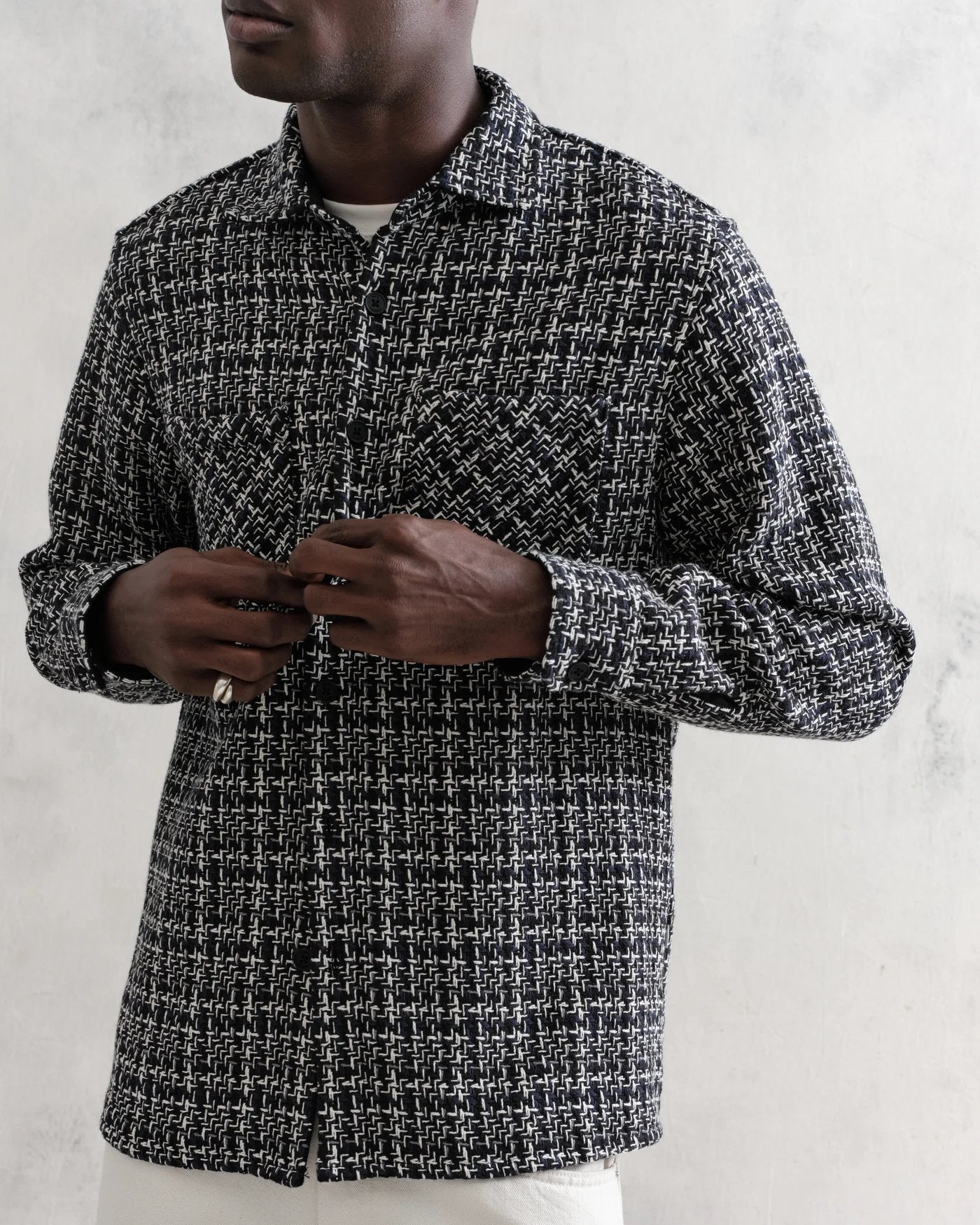 Whiting Overshirt Eden Check - Wax London - Danali - PS24-OSH-WHI-BCB-NEC-S