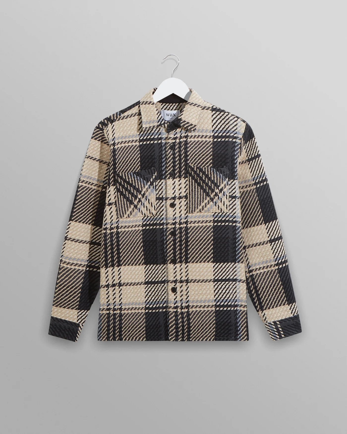 Whiting Overshirt Spear Check - Wax London - Danali - AW23-OSH-WHI-AWY-BLE-M