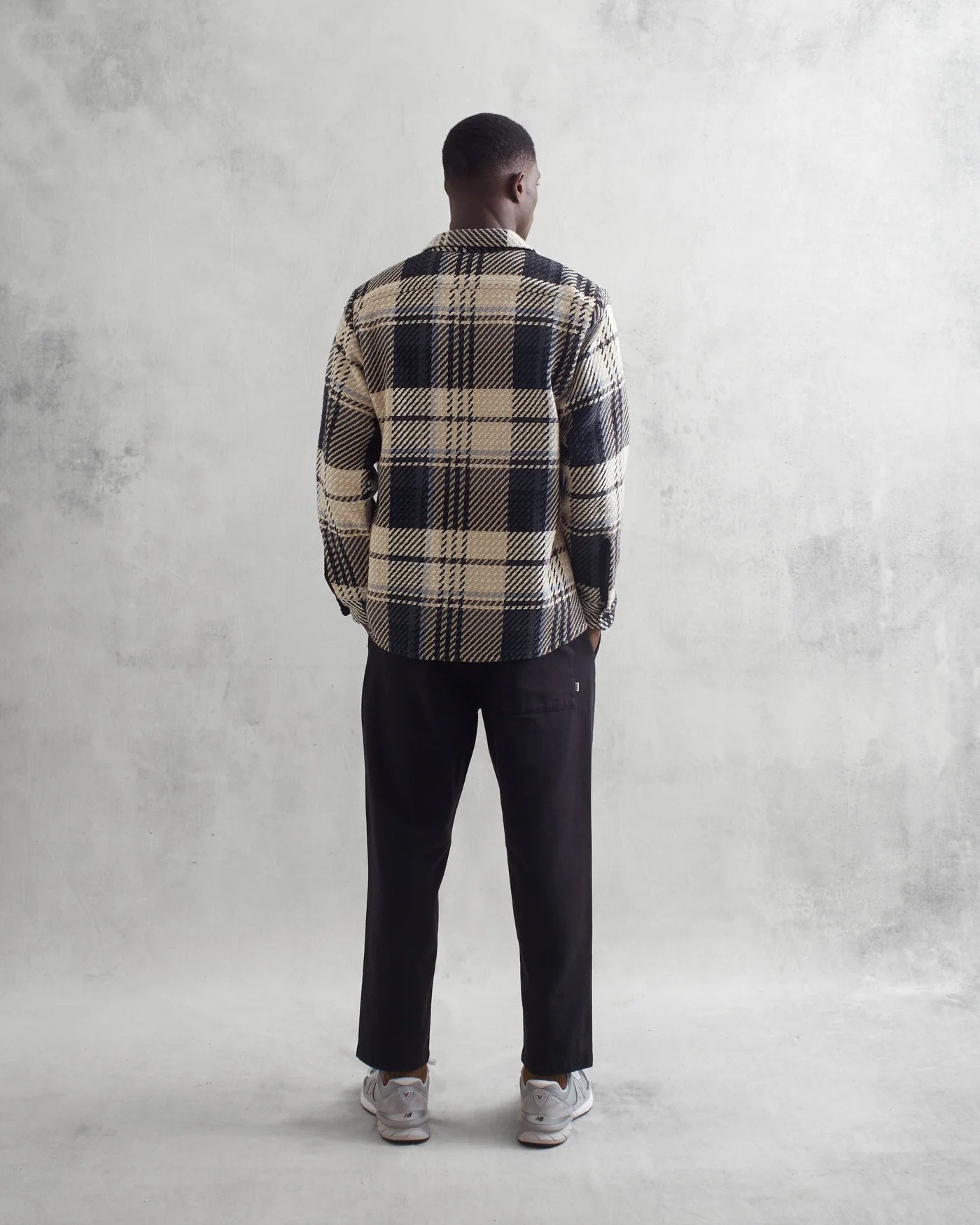 Whiting Overshirt Spear Check - Wax London - Danali - AW23-OSH-WHI-AWY-BLE-M