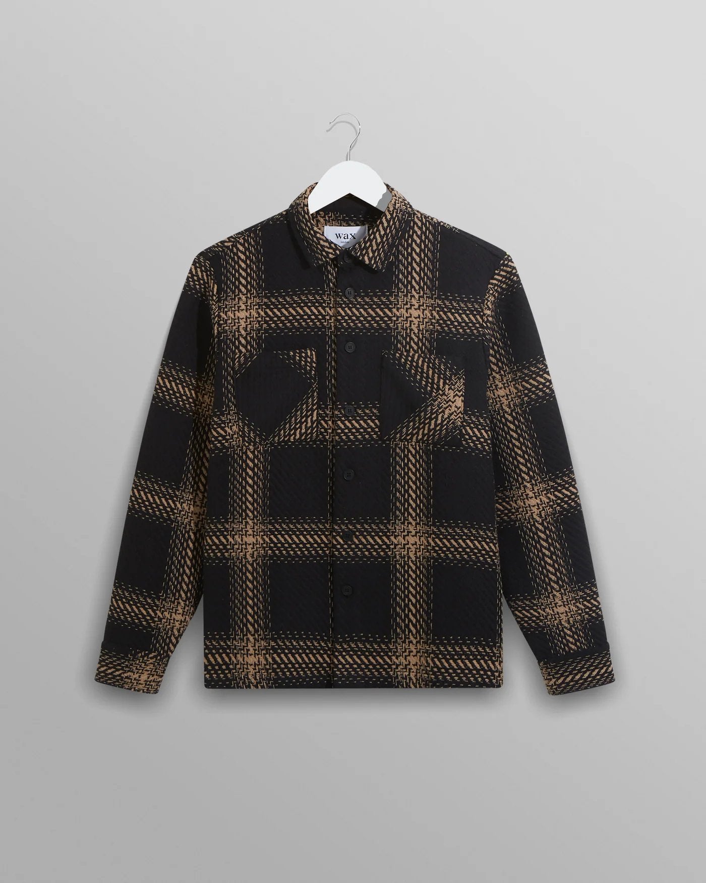 Whiting Overshirt Zap Check - Wax London - Danali - AW23-OSH-WHI-ASF-BBE-S