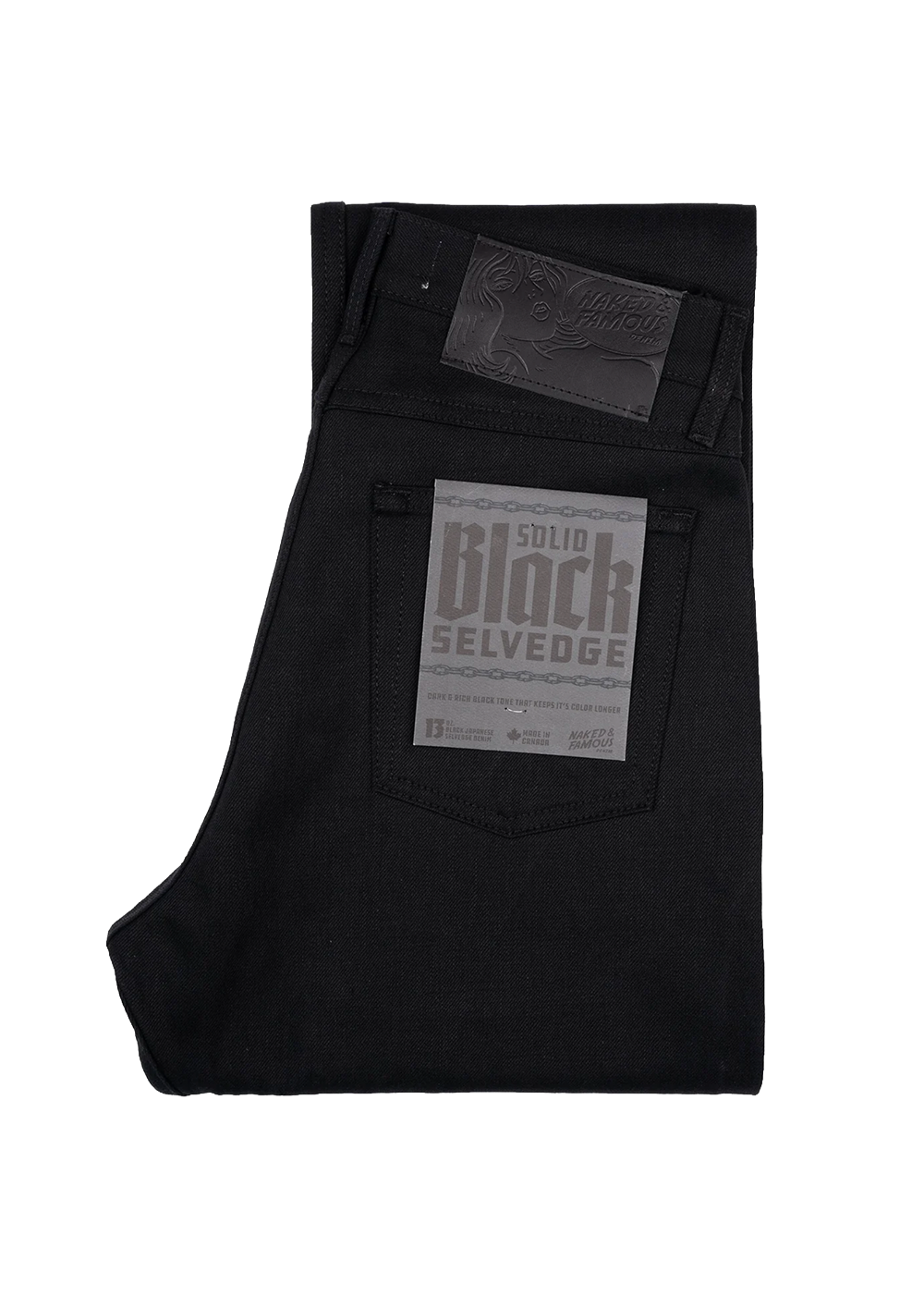 True Guy Solid Black Selvedge - Naked and Famous Denim Canada - Danali - 101061621