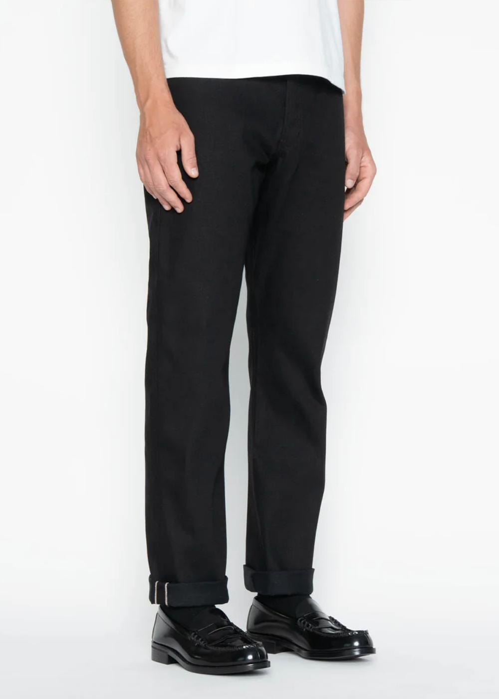 True Guy Solid Black Selvedge - Naked and Famous Denim Canada - Danali - 101061621