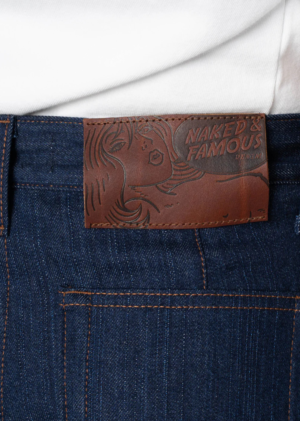 Pleated Trouser - Vertical Slub Denim - Indigo - Naked and Famous Denim Canada - Danali - 101137496-IND