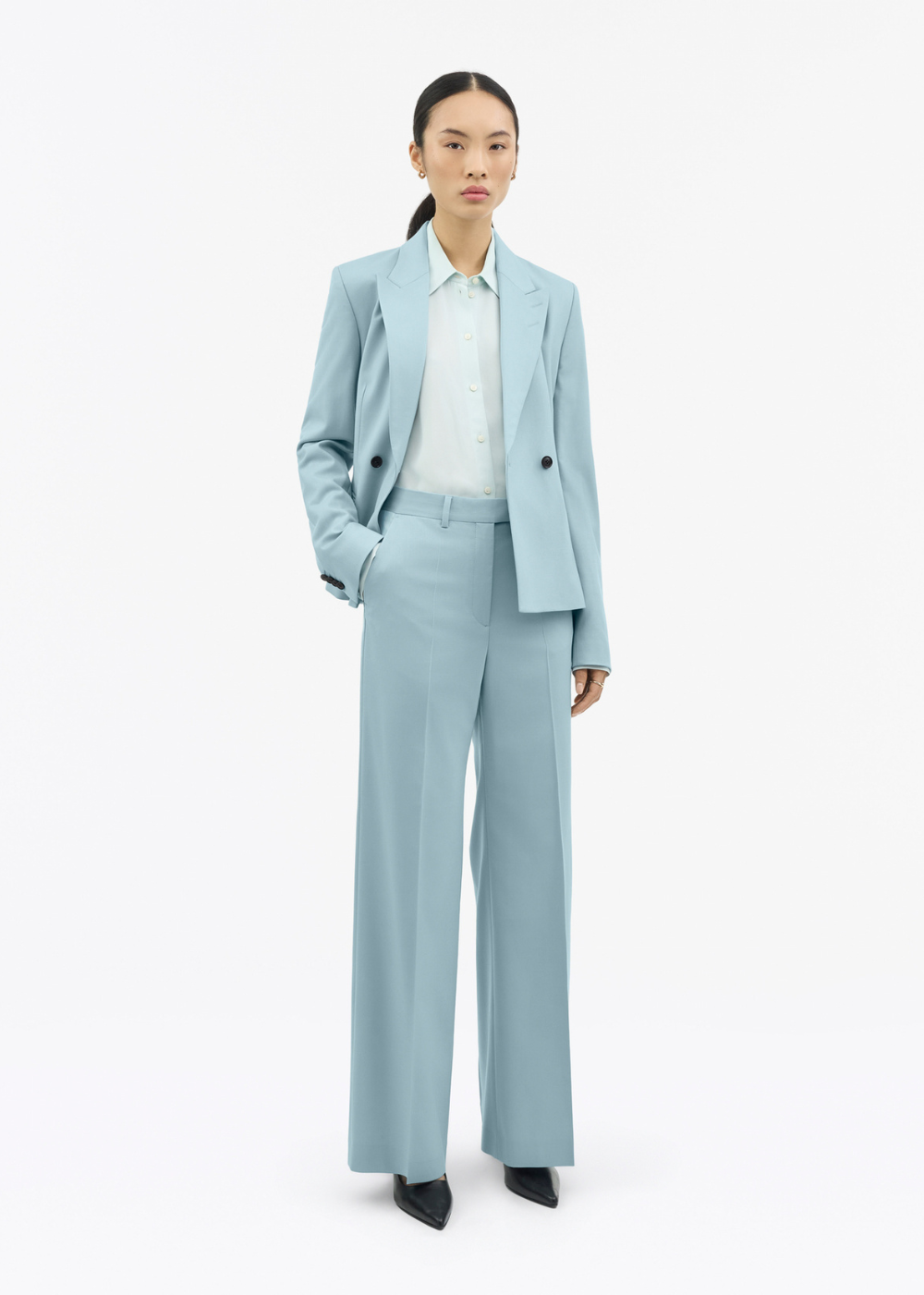 Irit Trouser - Flycatcher Blue - Tiger of Sweden Canada - Danali - 11446421J