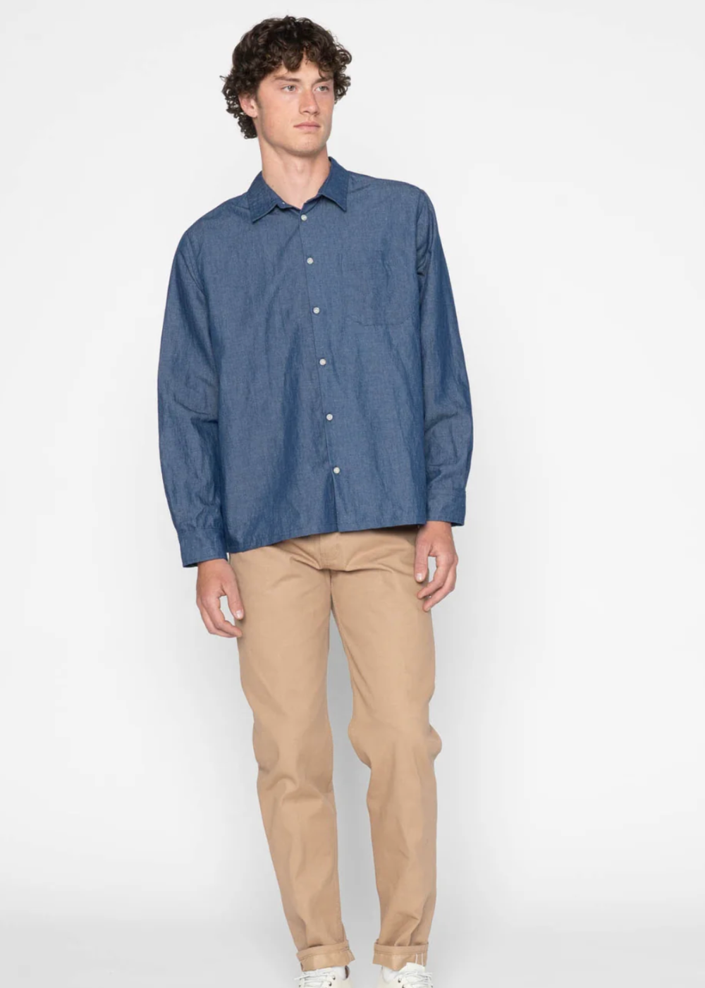 True Shirt Linen Blend Denim - Indigo - Naked and Famous Denim Canada - Danali - 120140785