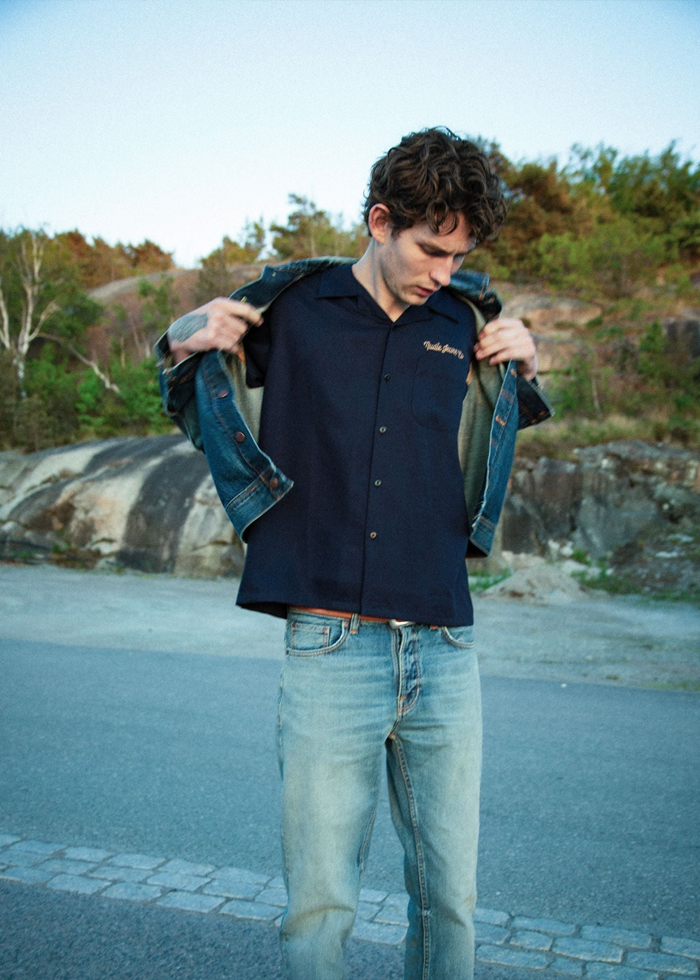 Arthur Bowling Shirt 8 Wonders - Navy - Nudie Jeans Canada - Danali - 140927