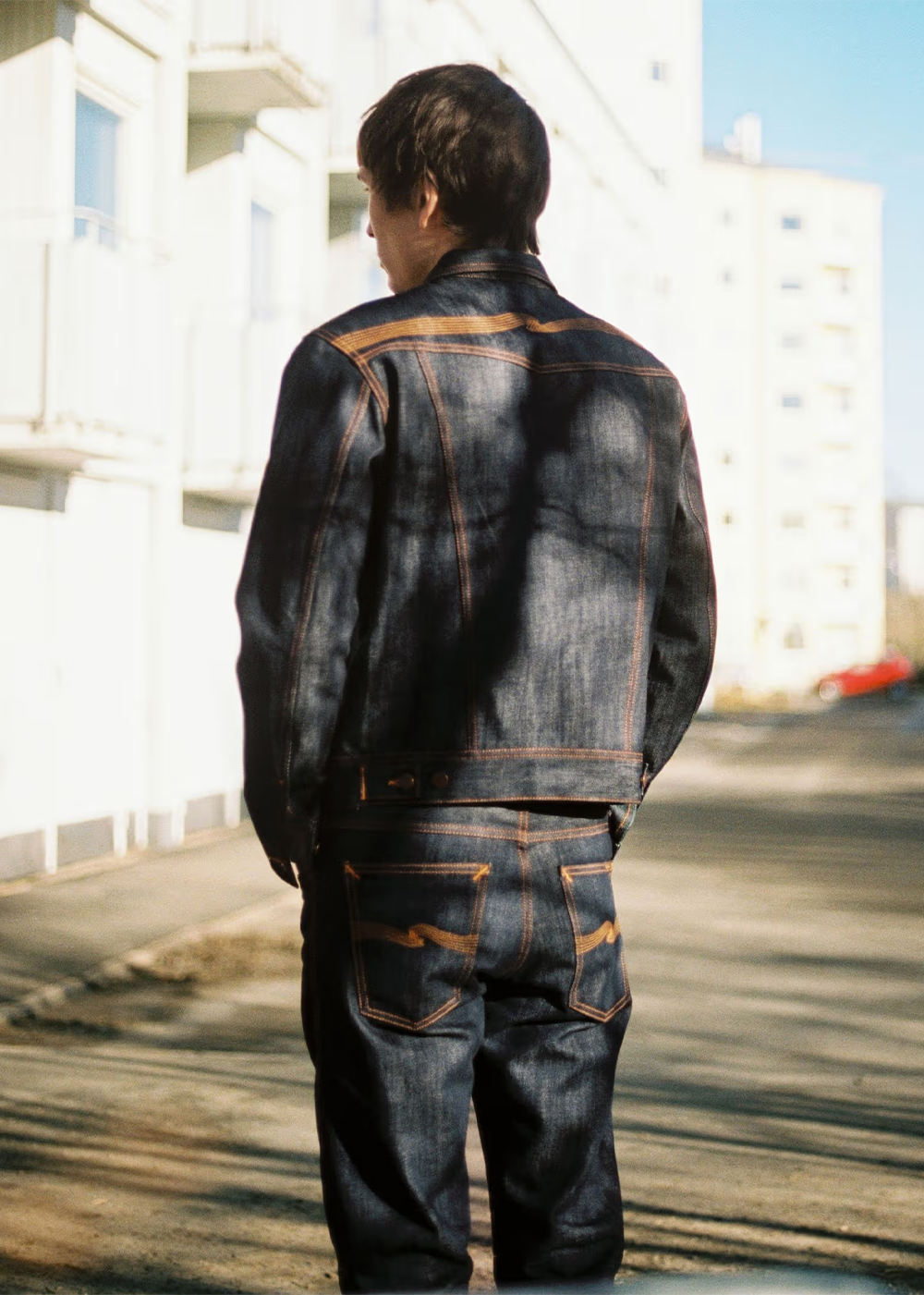 Conny Denim Jacket Dry Streaky - Mid Blue - Nudie Jeans Canada - Danali - 160950