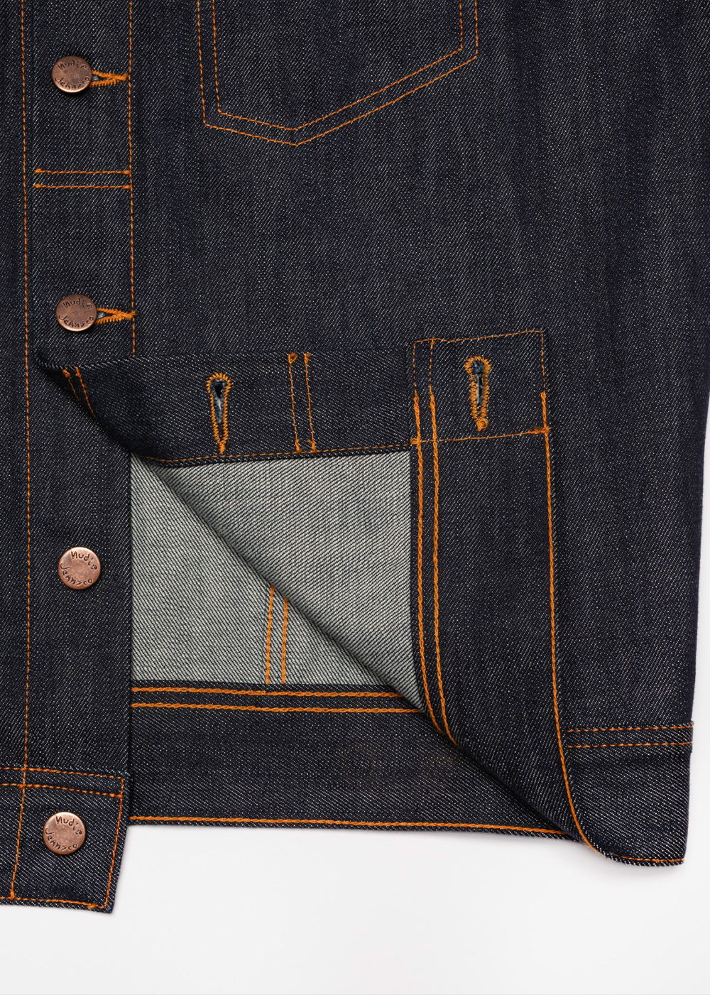 Conny Denim Jacket Dry Streaky - Mid Blue - Nudie Jeans Canada - Danali - 160950