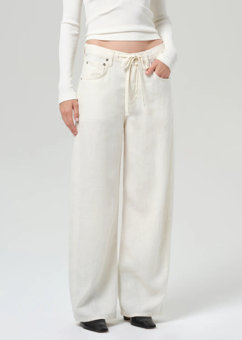 Brynn Drawstring Linen Trouser
