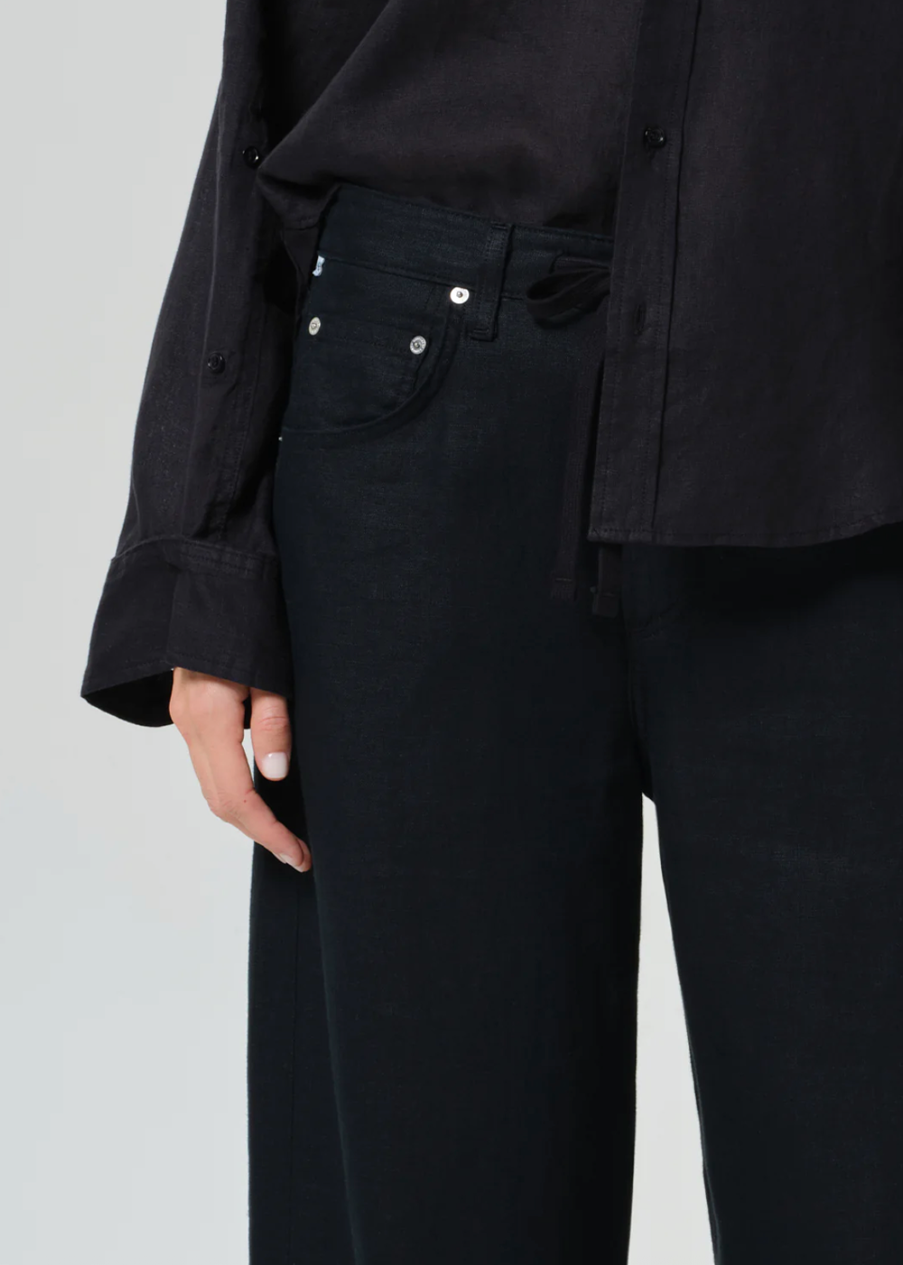 Brynn Drawstring Linen Trouser - Black - Citizens of Humanity Canada - Danali - 2144-1761_BLK