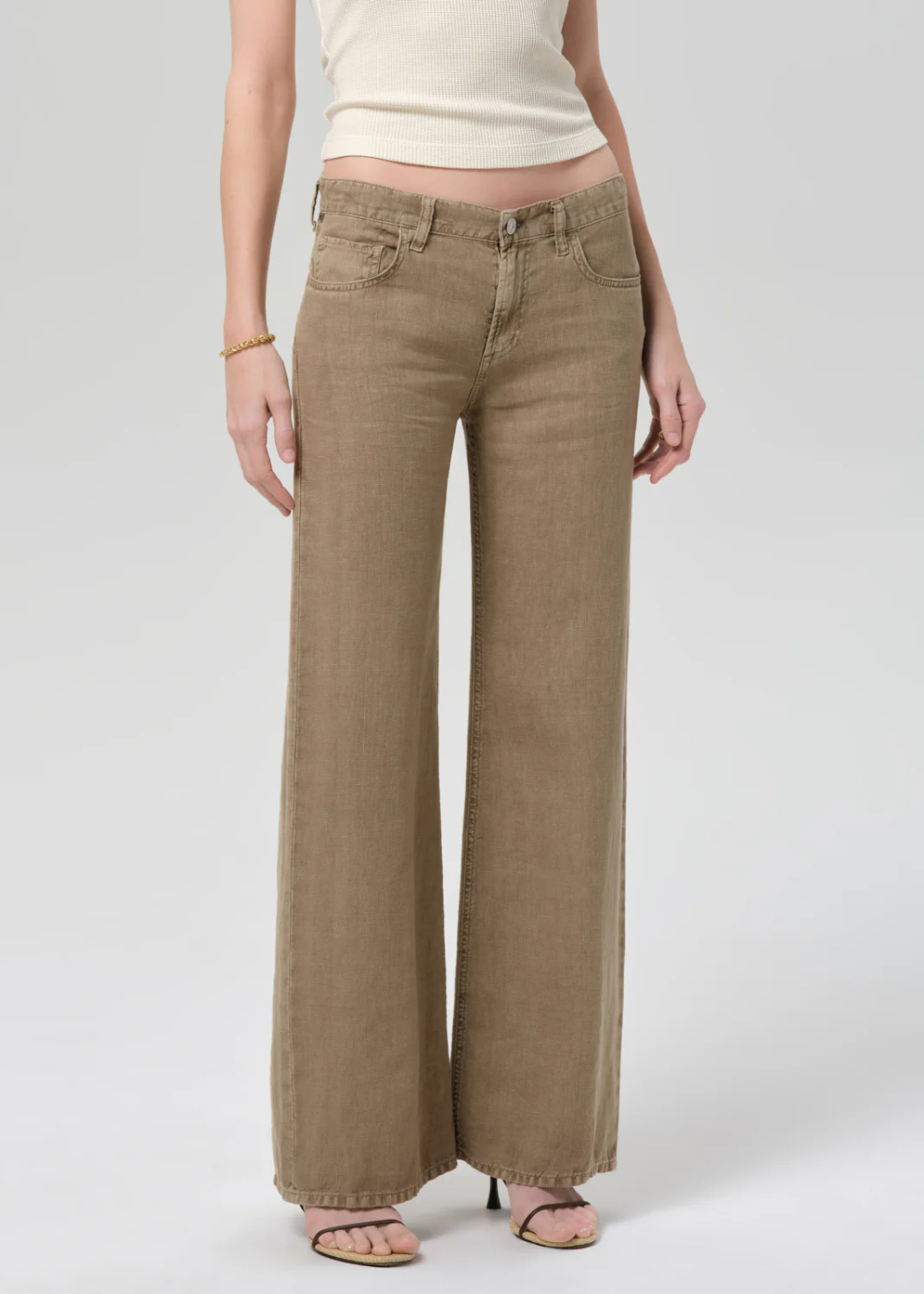 Nora Linen Trouser - Dark Khaki - Citizens of Humanity Canada - Danali - 2284-1777_RSVOI