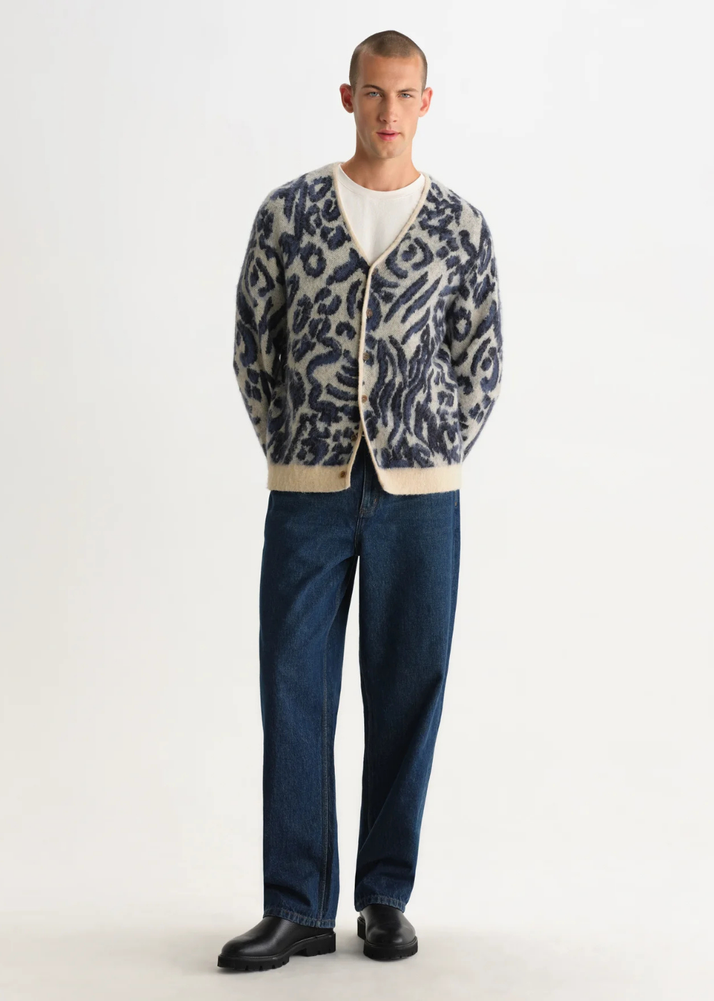Alban Cardigan Abstract Animal
