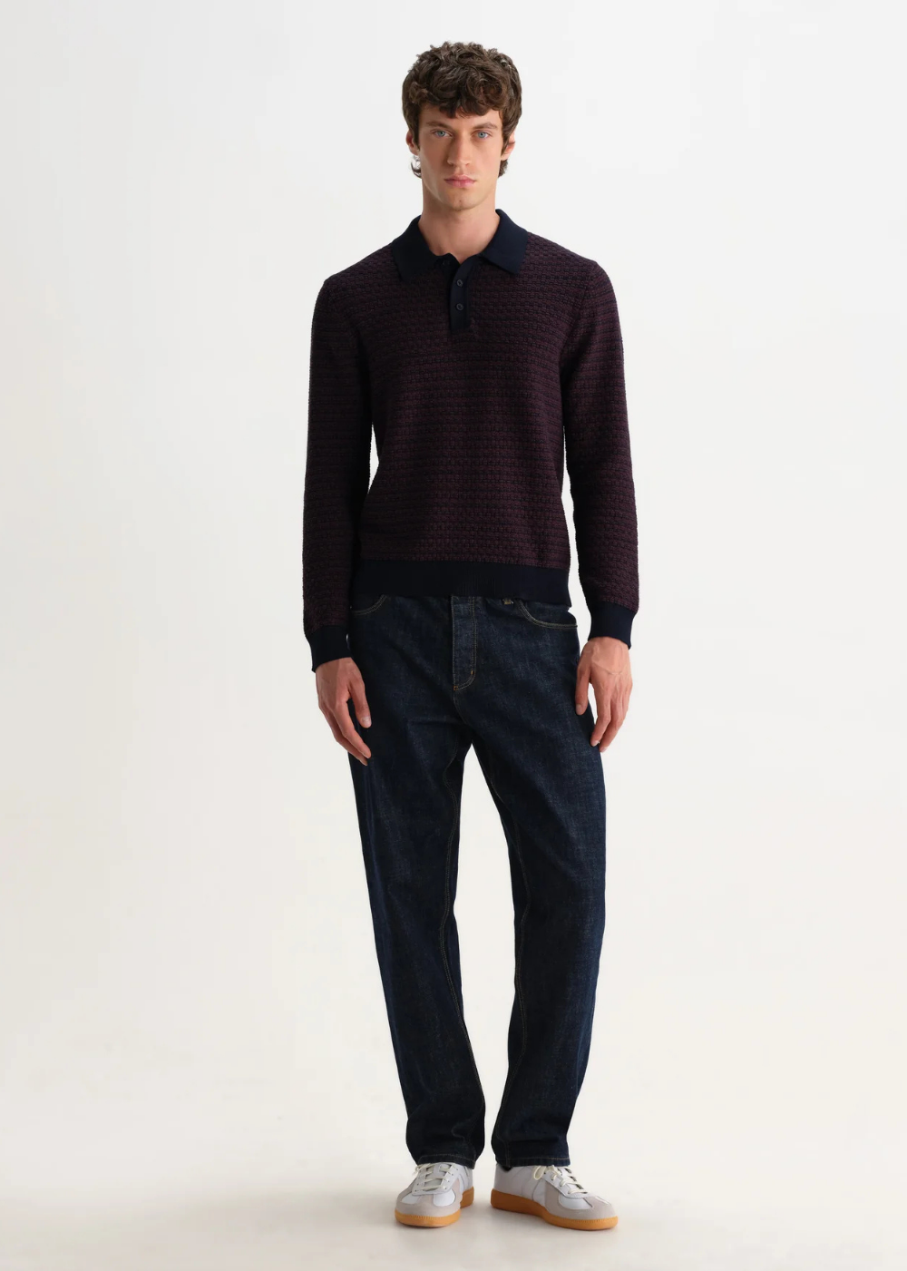 Oban L/S Polo Mini Geo Multi