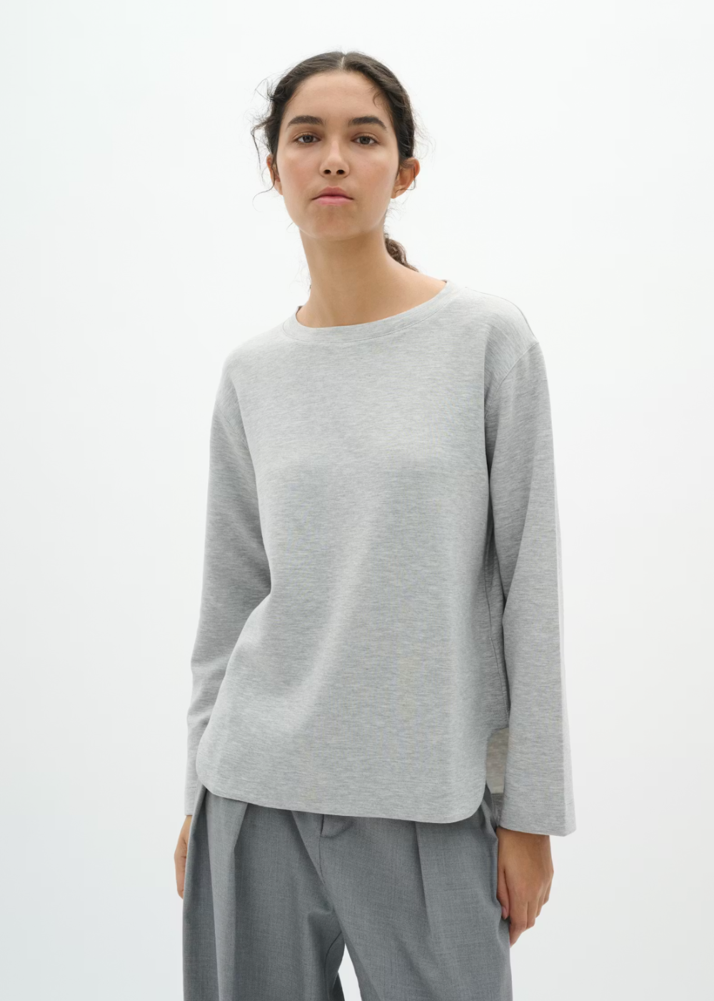 Gincent Melange Crewneck - Granite Melange - InWear Canada - Danali - 30109922