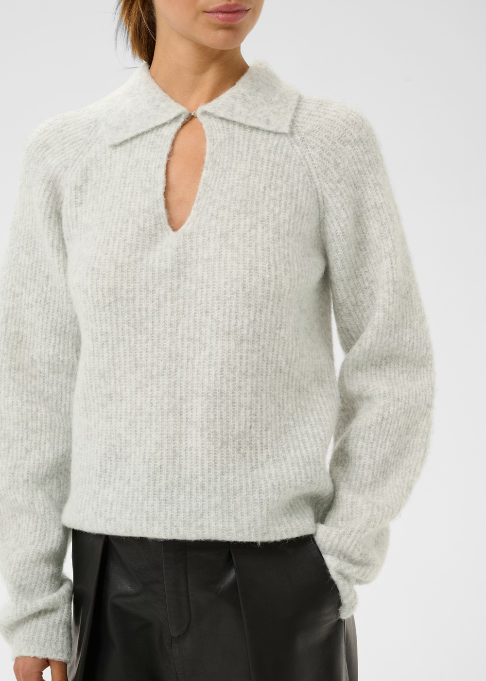 Niasi Polo Sweater - New Light Grey - InWear Canada - Danali - 30112170