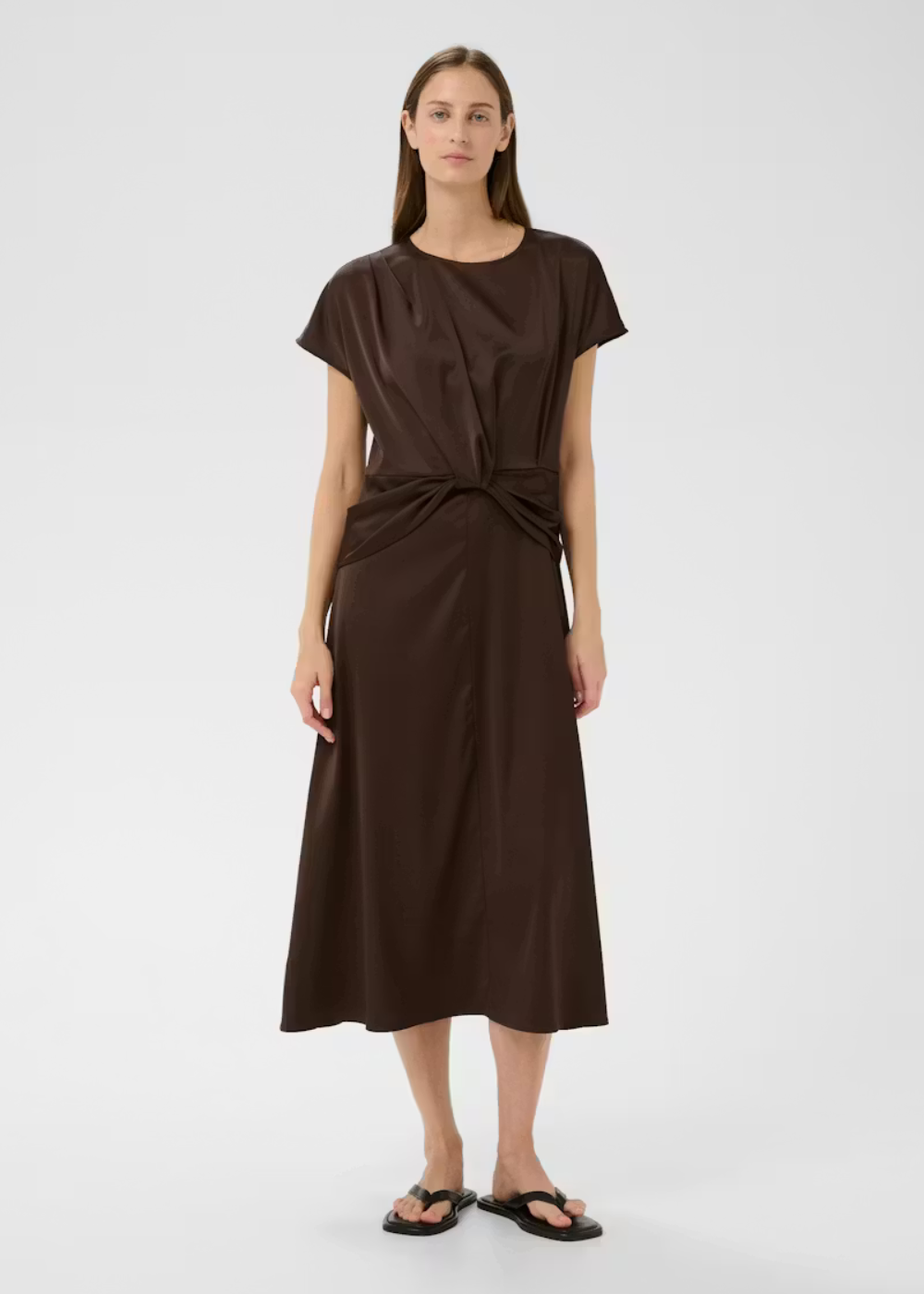 Lake Fest Midi Dress - Coffee Bean - InWear Canada - Danali - 30112367
