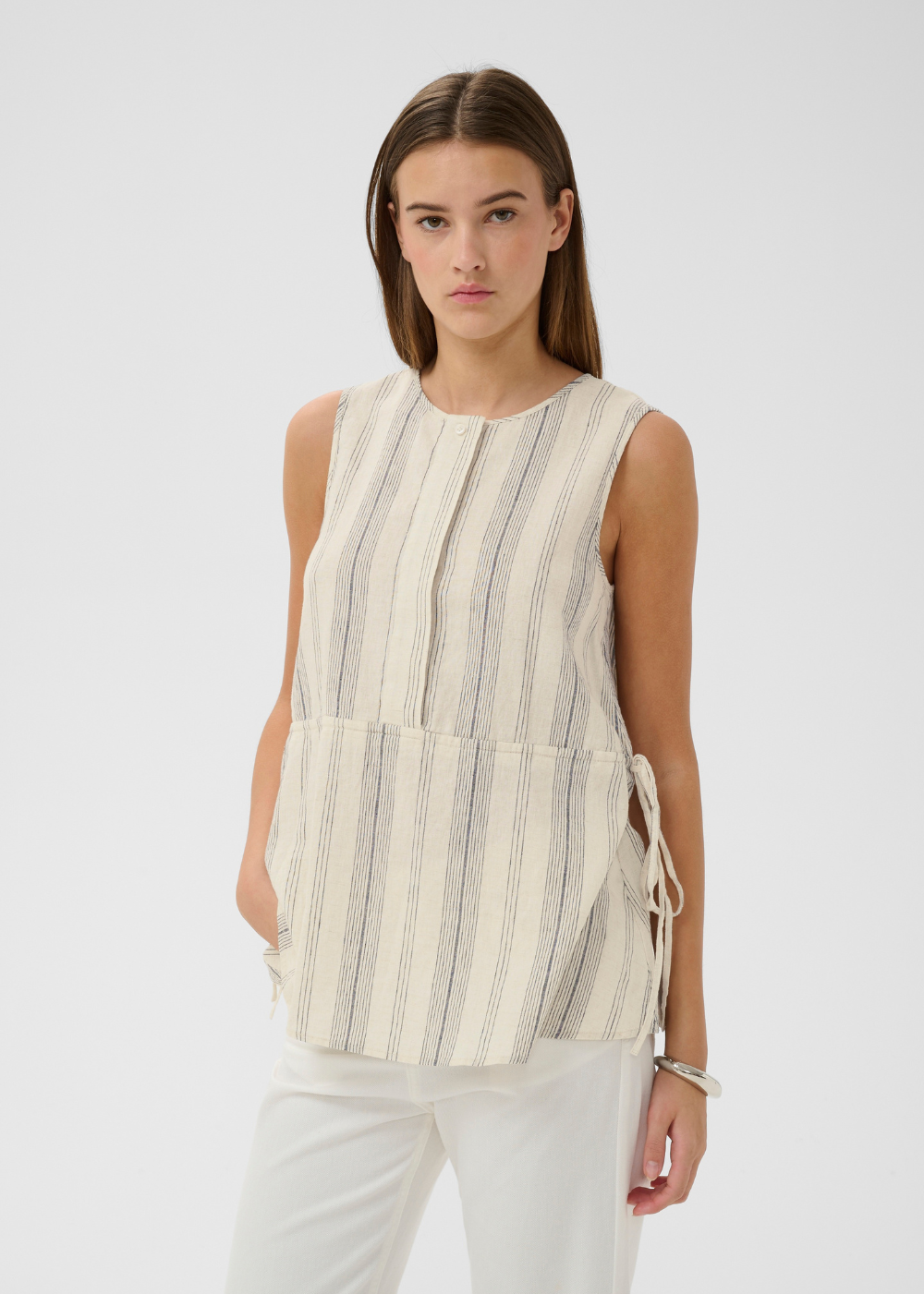 Rowan Drawstring Top - Mattress Stripe - InWear Canada - Danali - 30112486