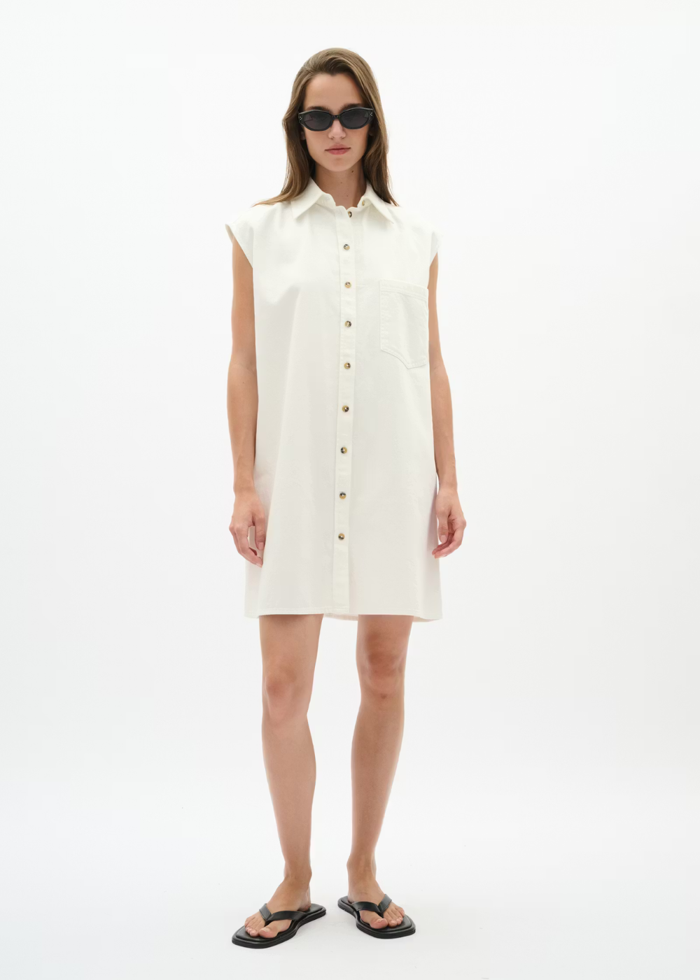 Elly Denim Dress - Pure White - InWear Canada - Danali - 30112550