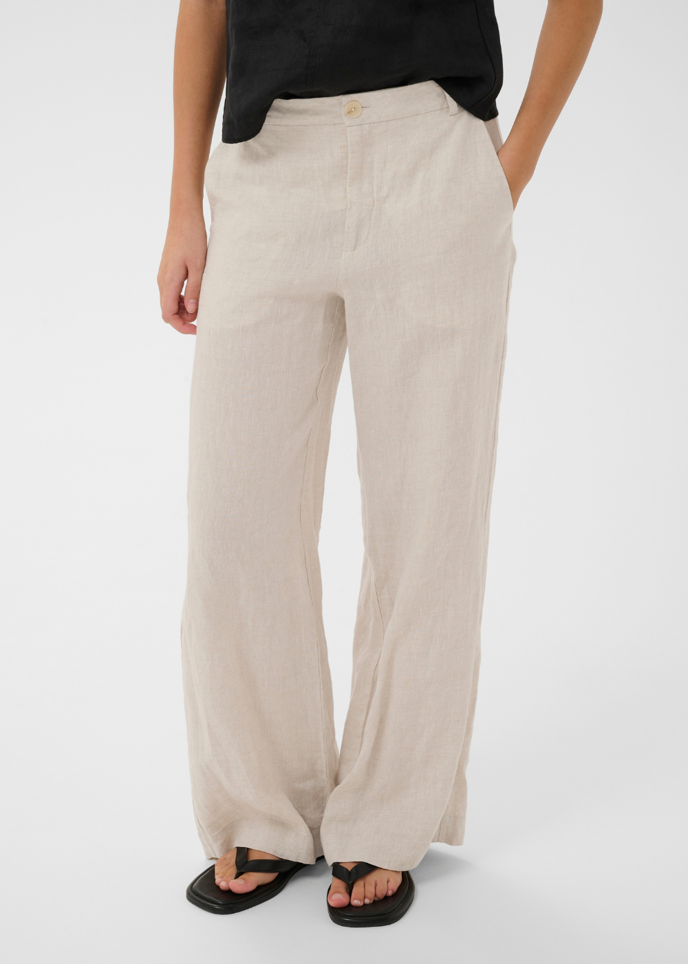 Elinor Solina Pants - Ecru - InWear Canada - Danali - 30112551