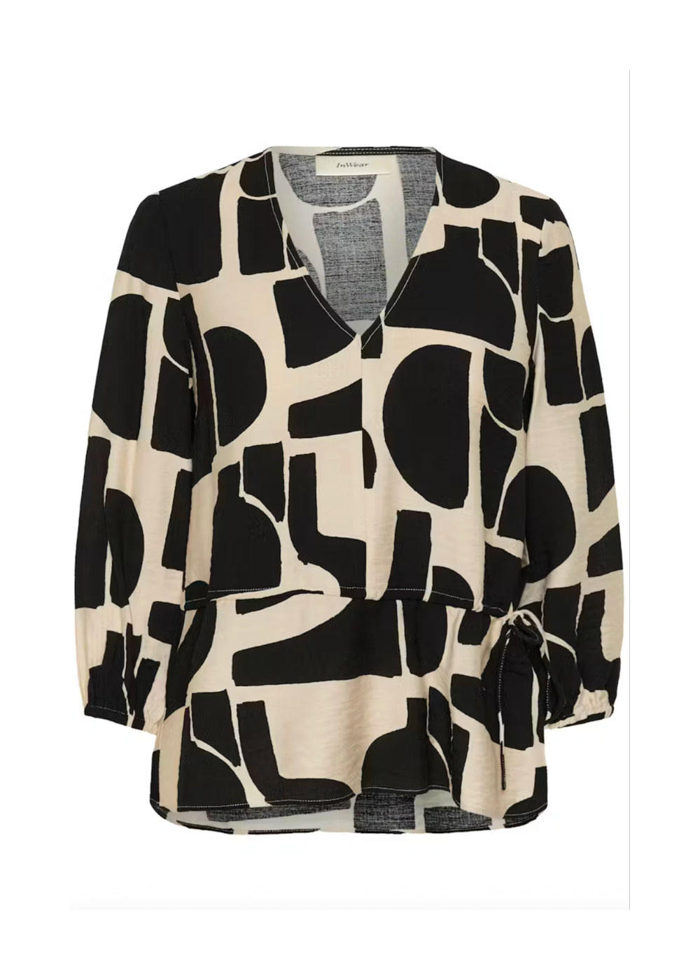 Lynn V-Neck Blouse - Black - InWear Canada - Danali - 30112582