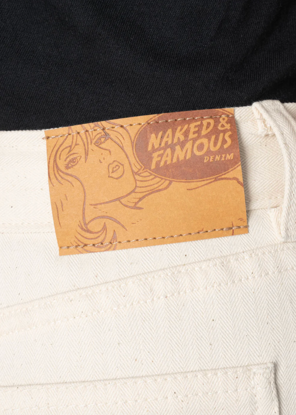 Naked and Famous Denim Wide Wild West Jean - Ecru - Danali - 301137888